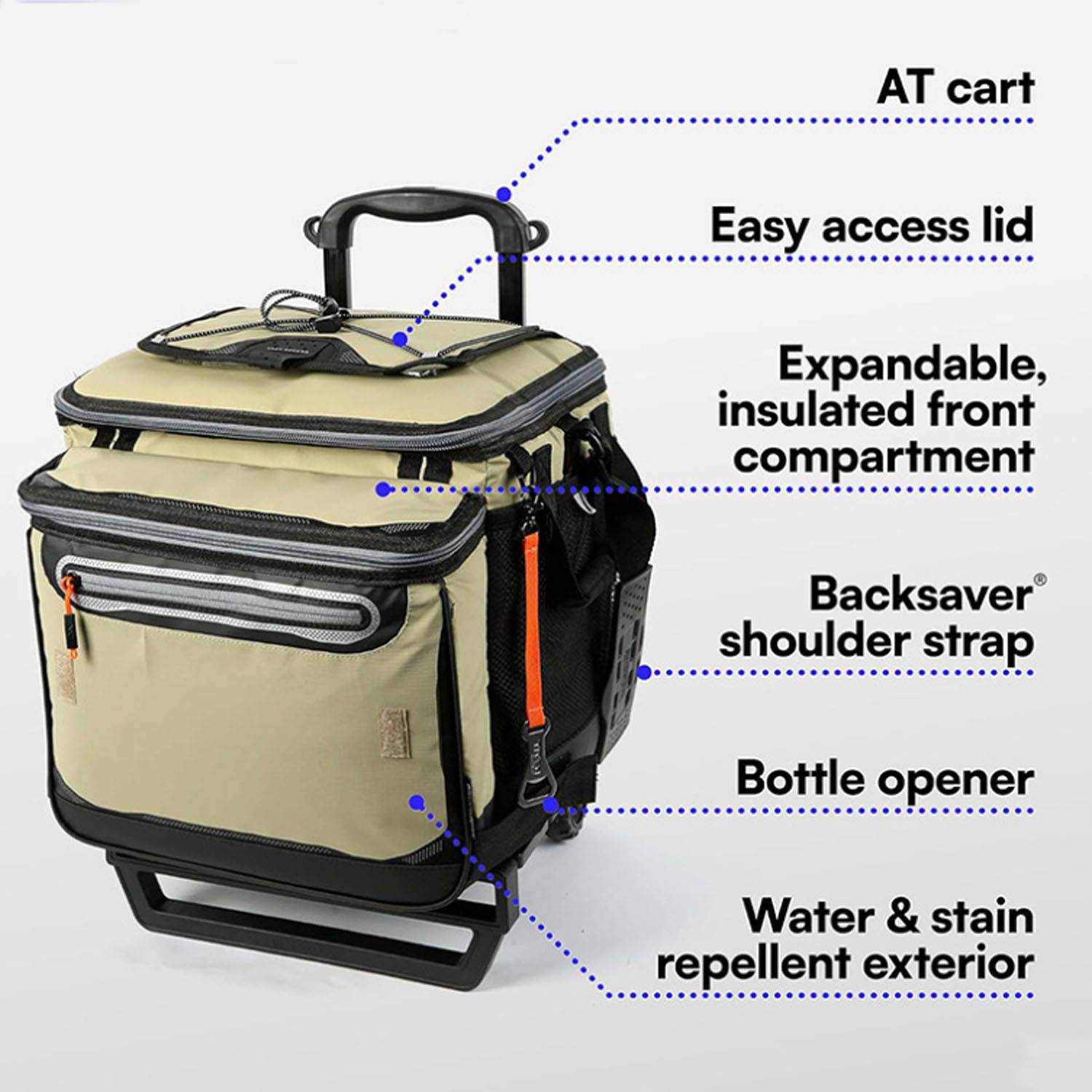 60-Can Insulated Trolley Cooler Bag with Wheels 4