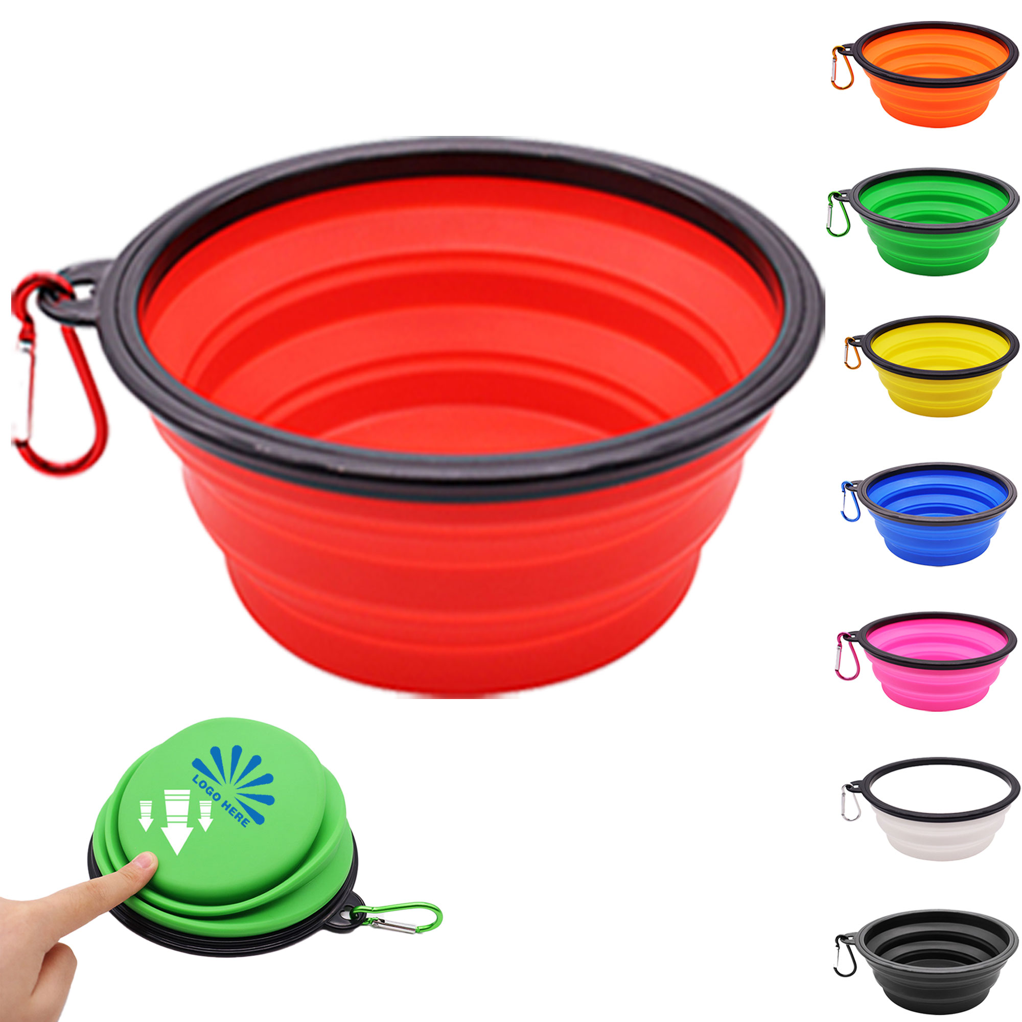 Collapsible Dog Bowls with Carabiner Clip 3