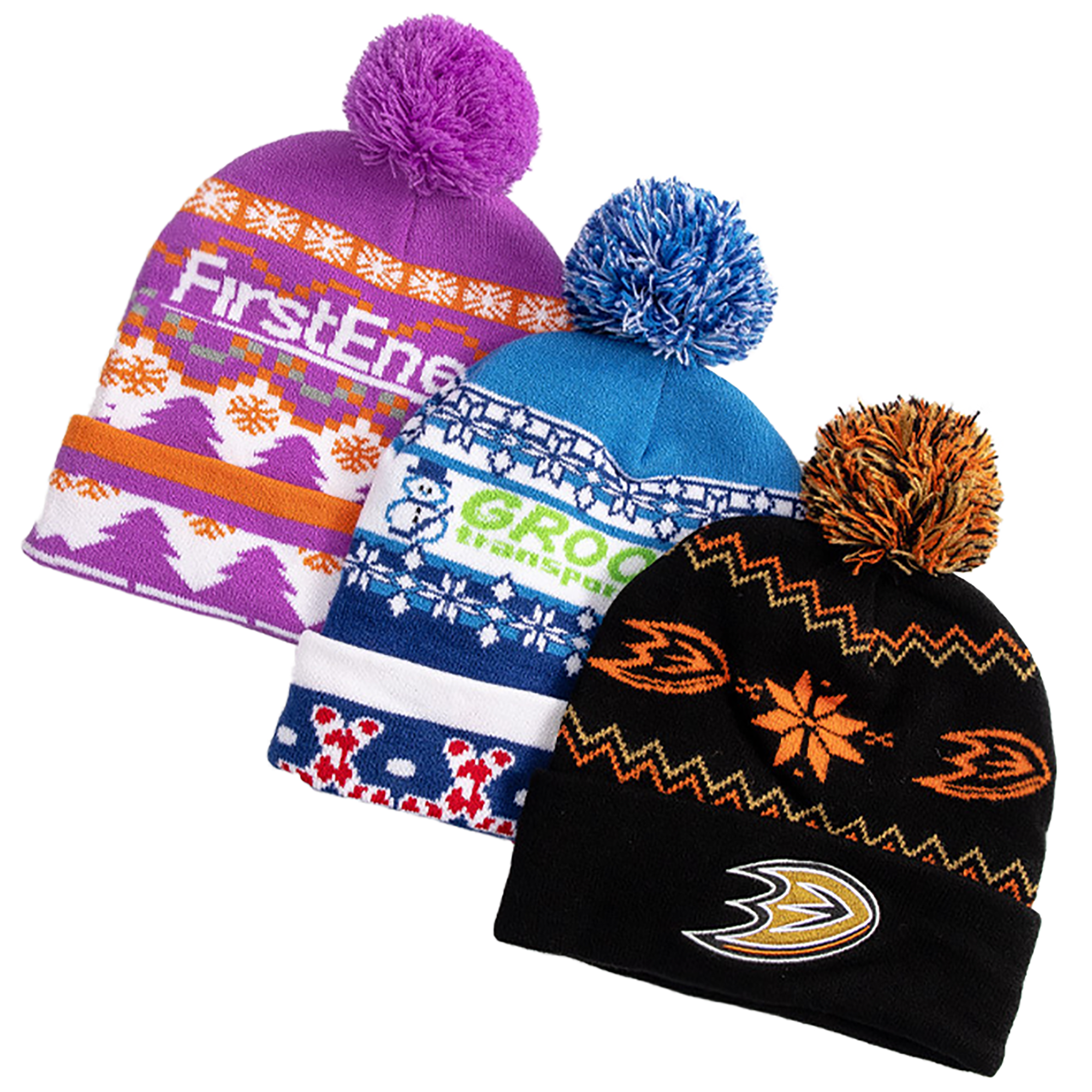 Jacquard Pattern Knit Beanie 3