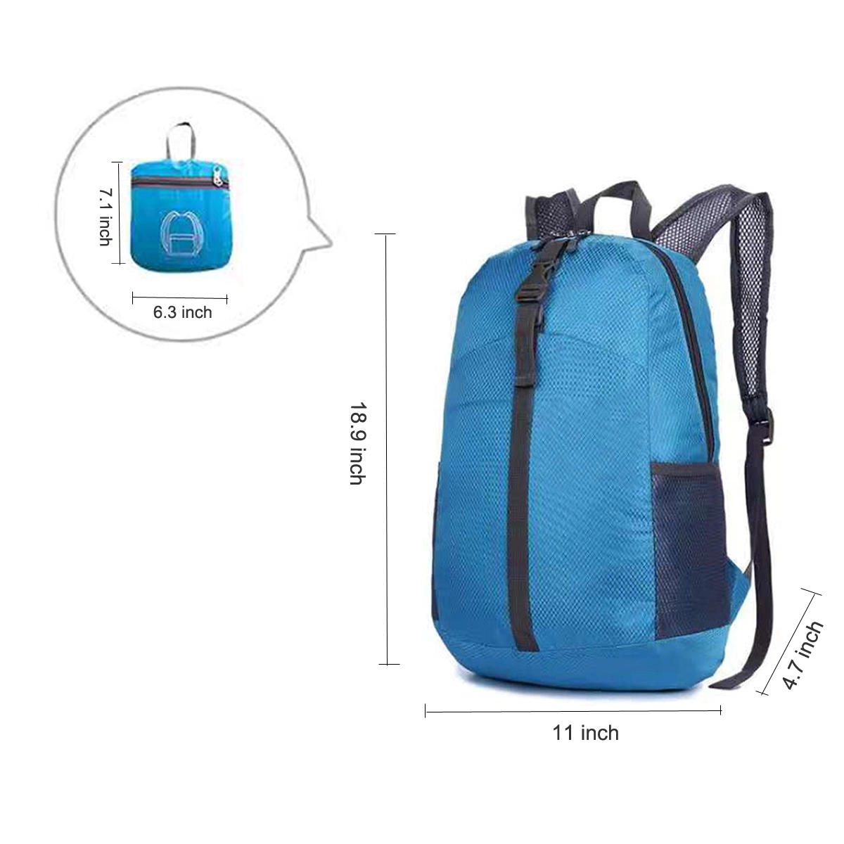Lightweight Hiking Packable Daypack Foldable Backpack 3
