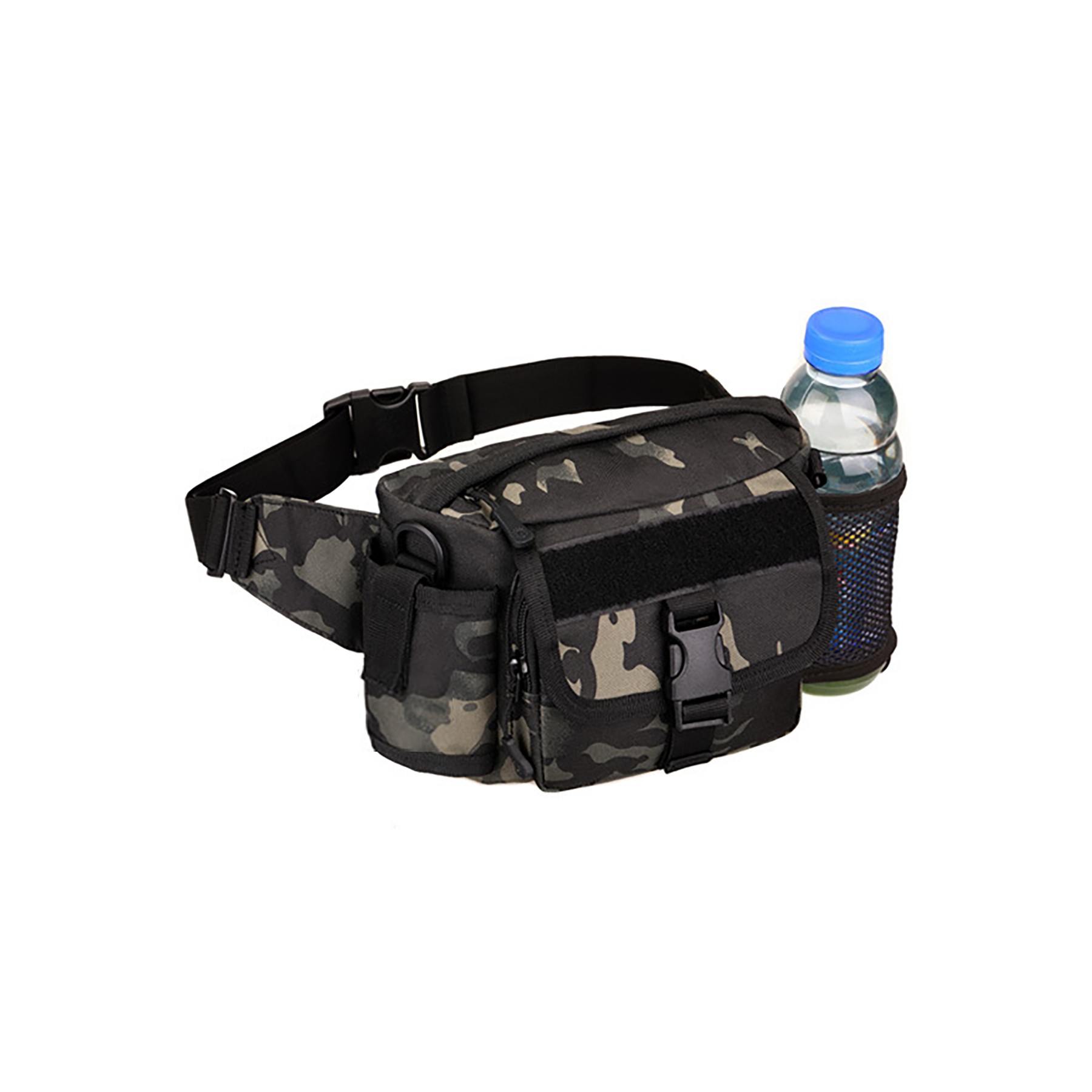 Outdoor Tactical Fanny Pack With Mesh Water Bottle Holder 3