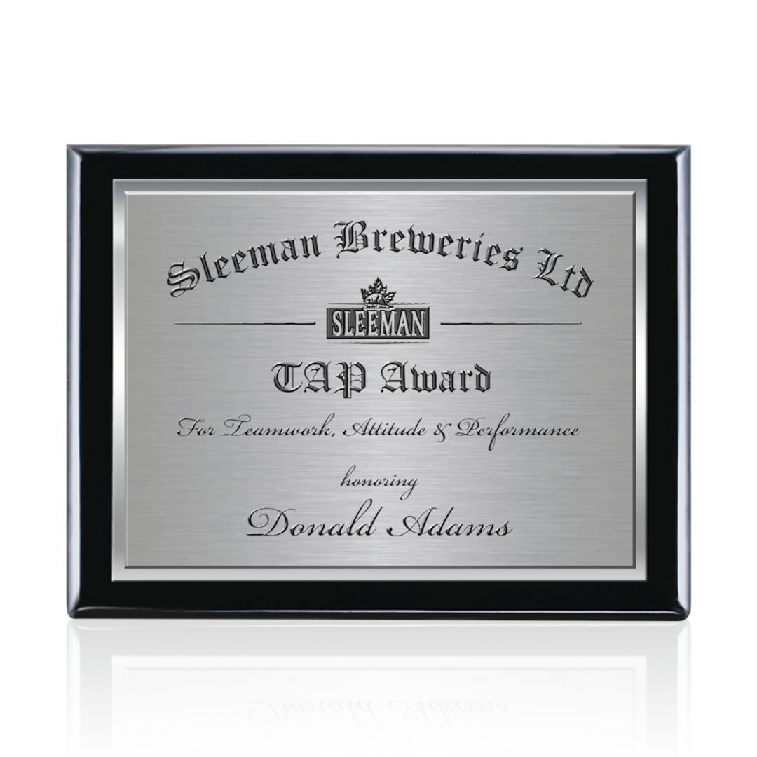 Oakleigh/TexEtch Plaque - Black Finish 4