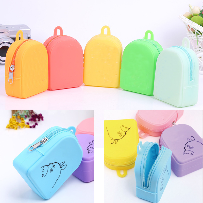 Schoolbag Shape Silicone Coin Purse & Wallet 2