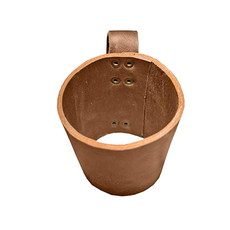 Leather Cup Sleeve with Handle 5