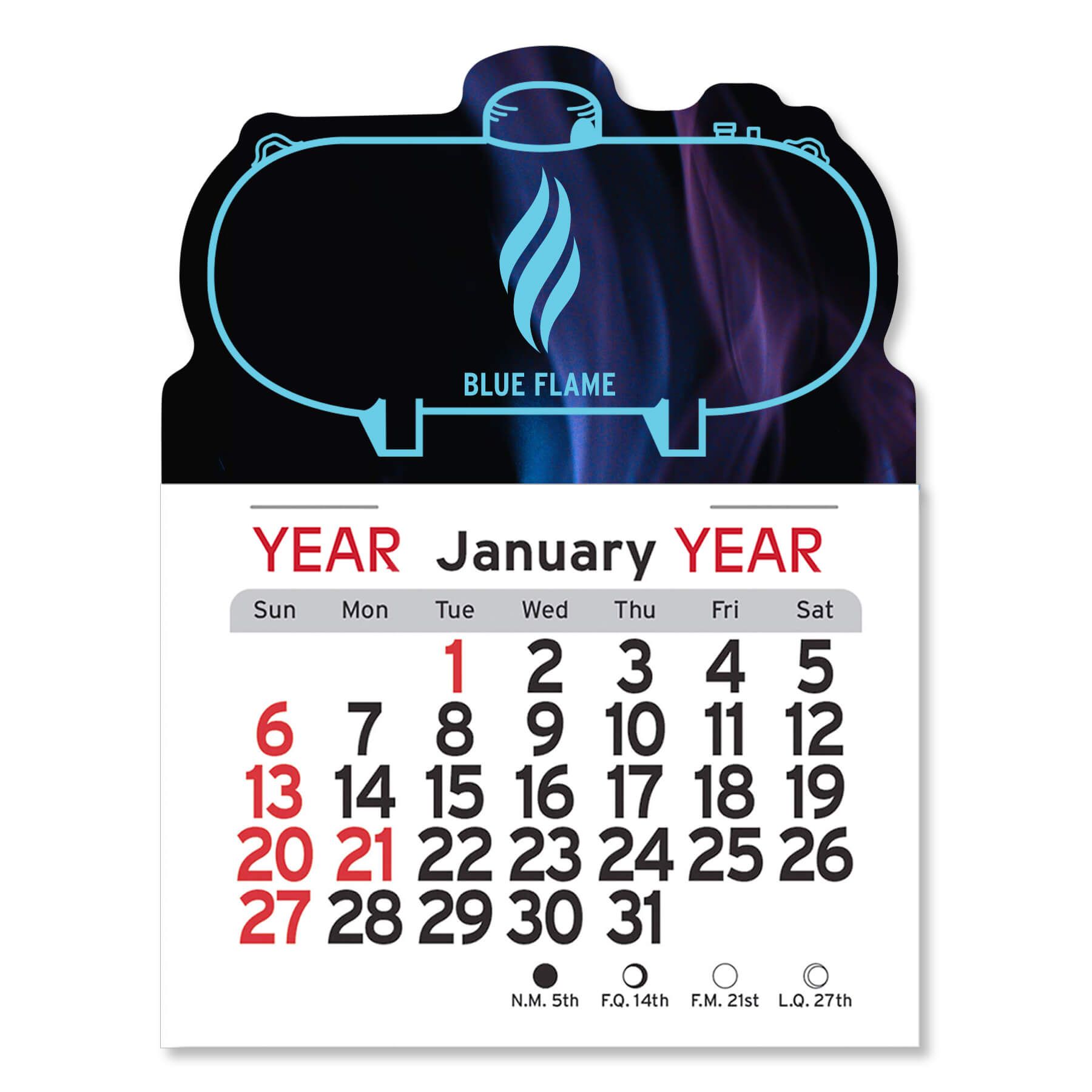 Adhesive Peel-N-Stick® Calendar - Propane Tank 2