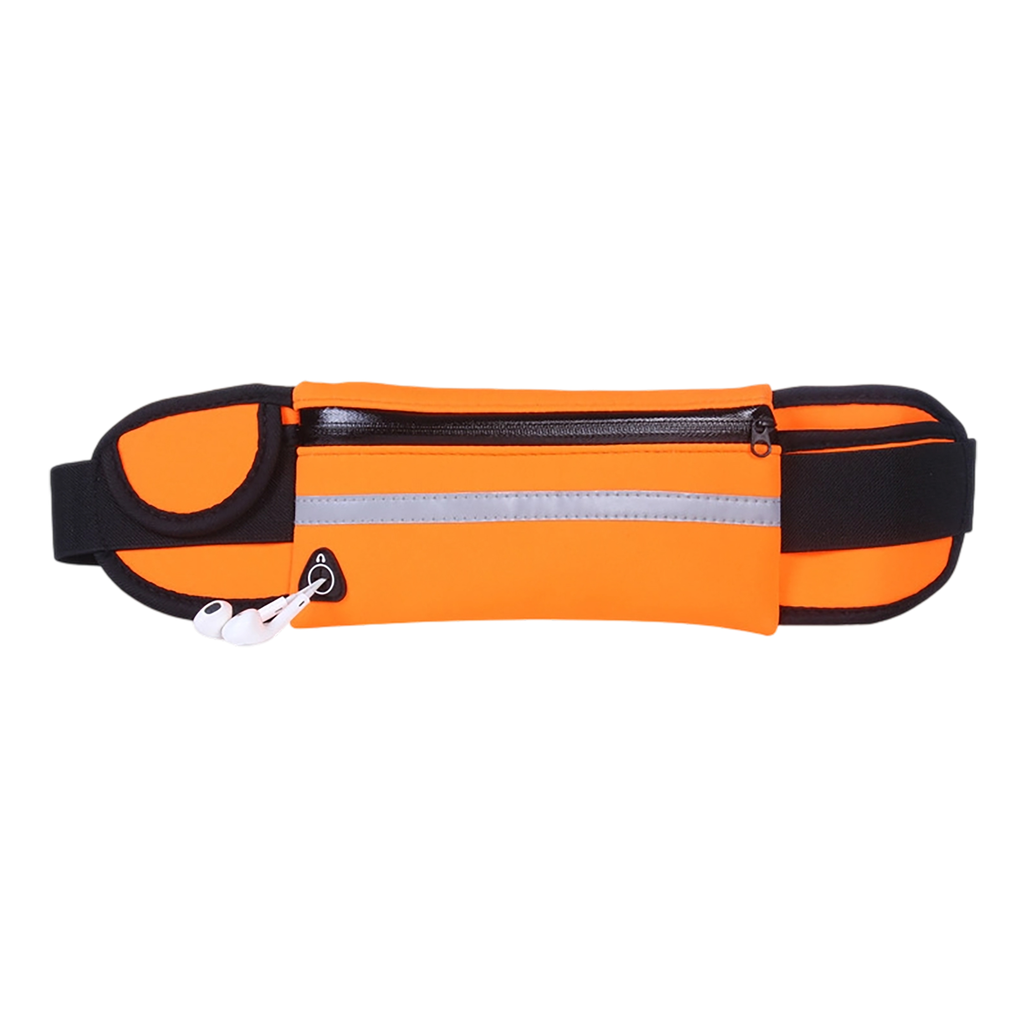 Ultra Thin Nylon Sports Fanny Pack With Reflective Strip 28" x 4" 5