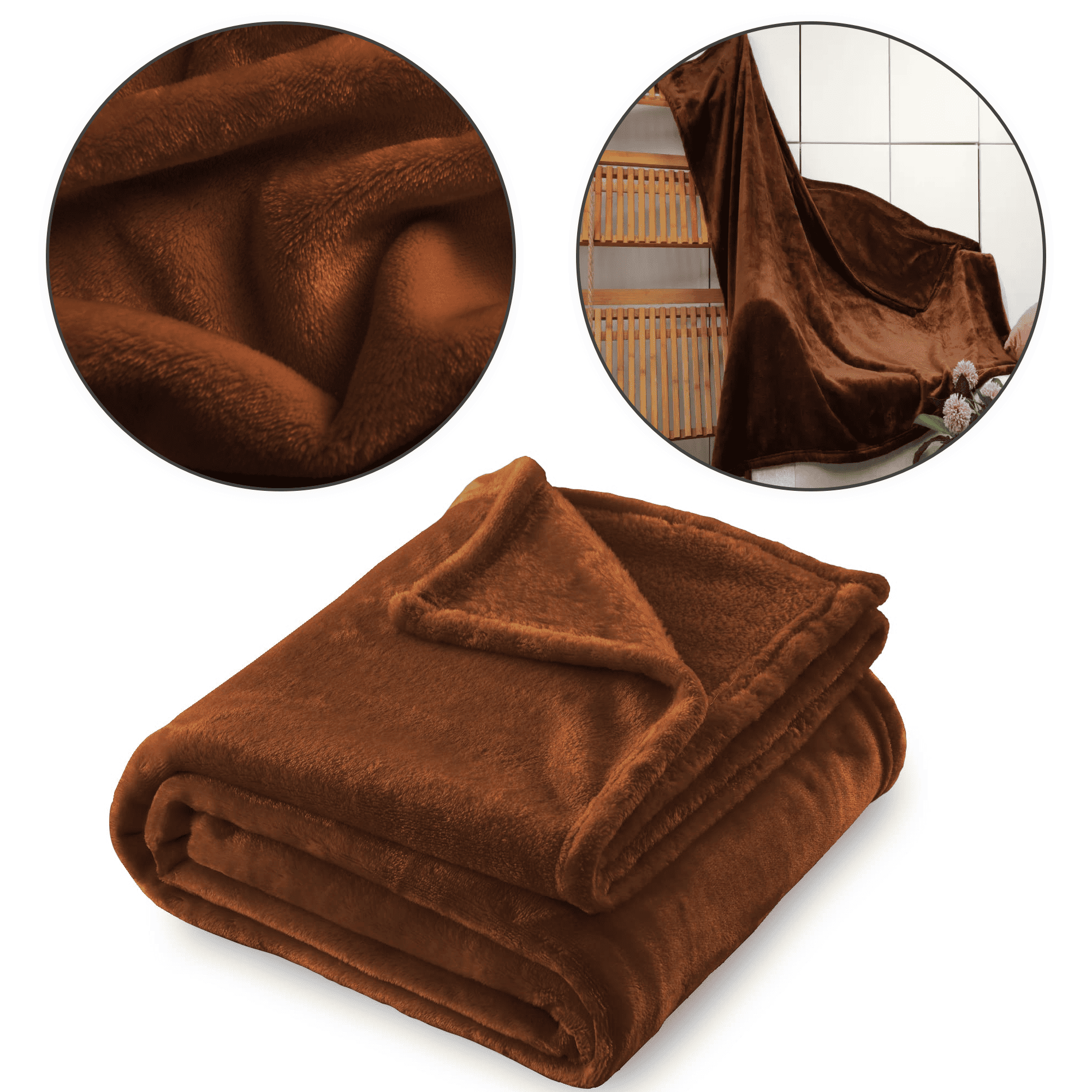 Custom Logo Double-Sided Flannel Throw Blanket 2