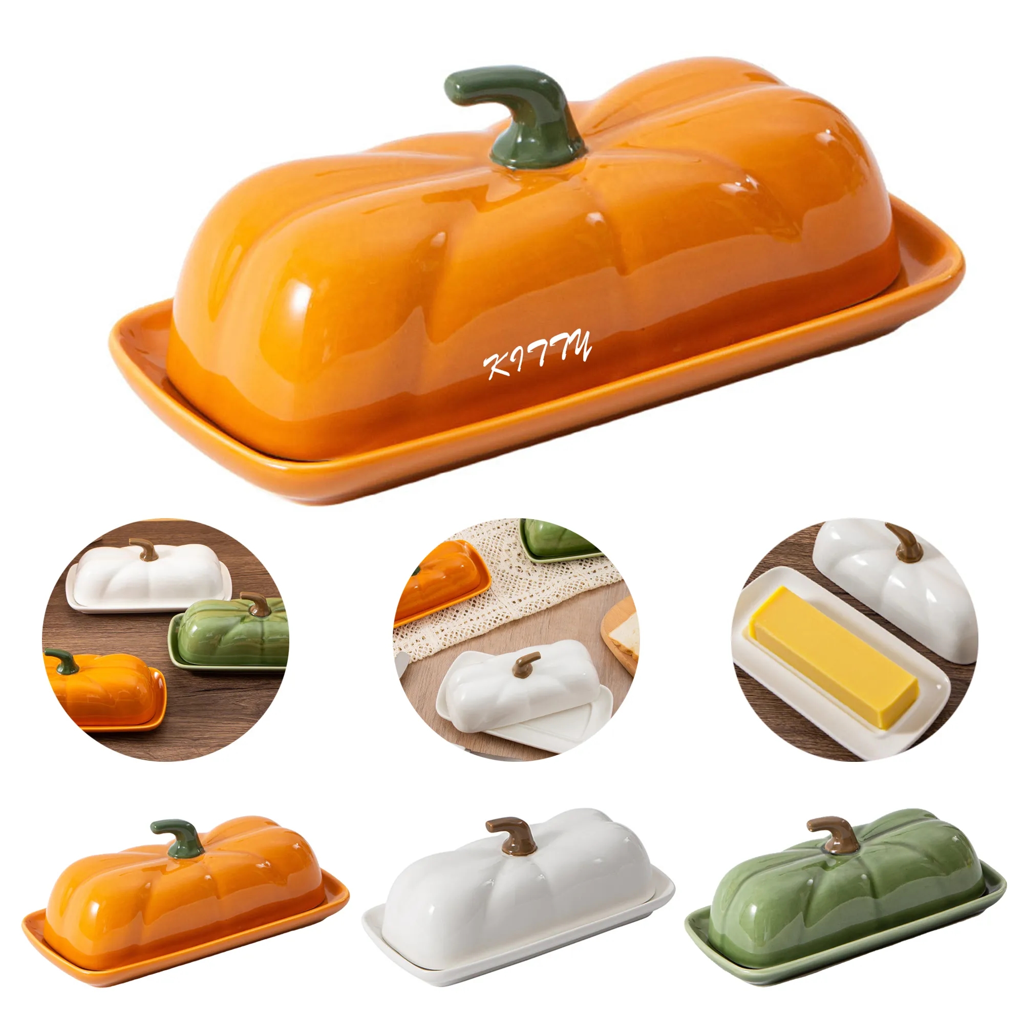 Halloween Creative Pumpkin Butter Dish