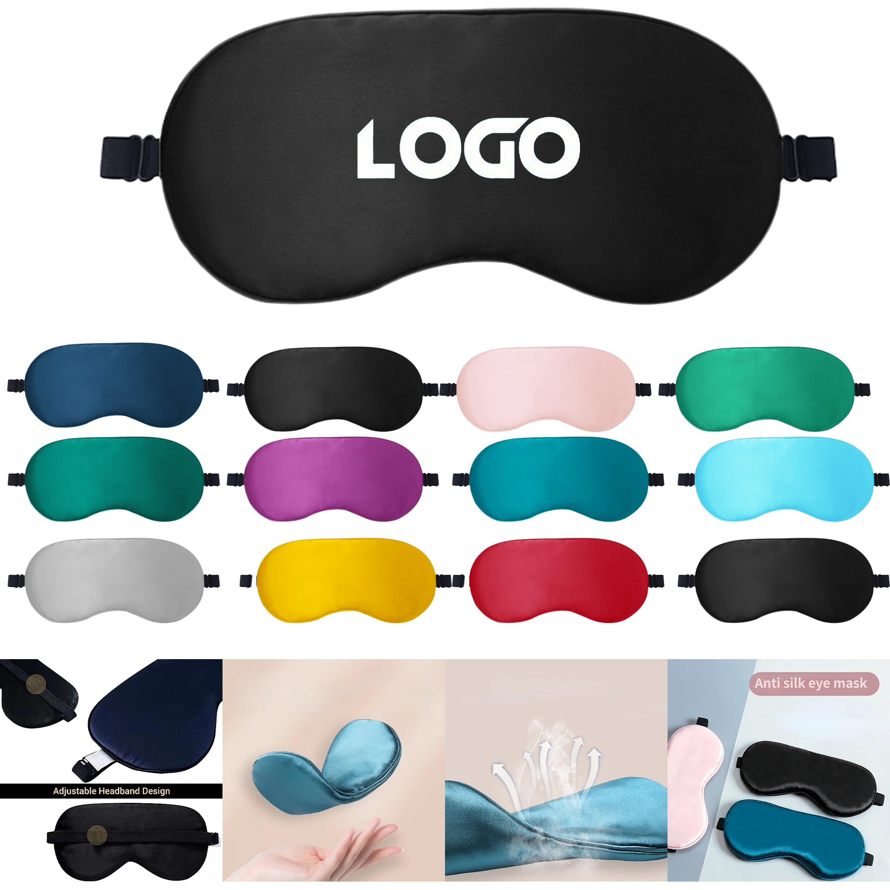 Double-Sided Silk-Like Satin Mulberry Silk Eye Mask 2