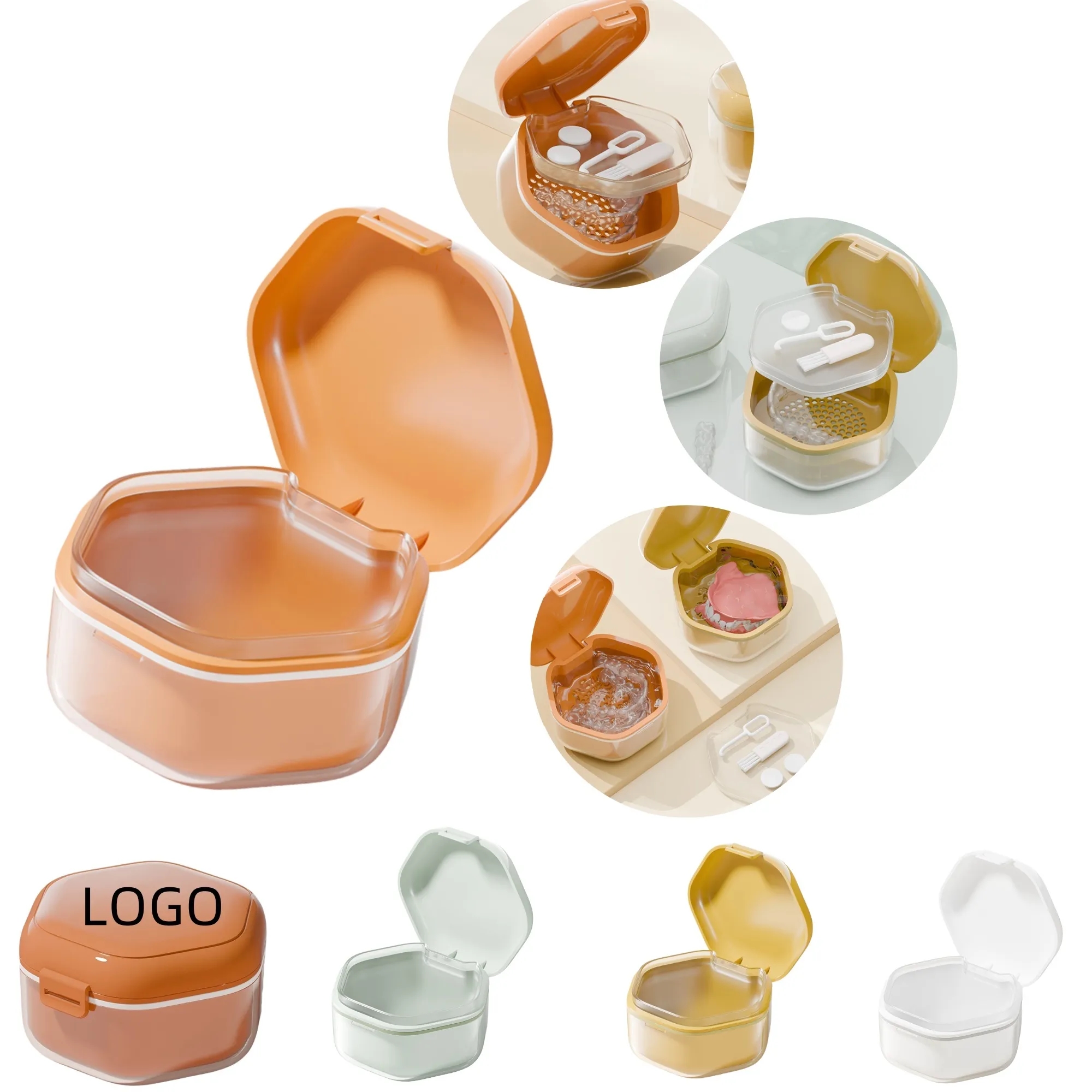 3 Layer Portable Braces Case Denture Box