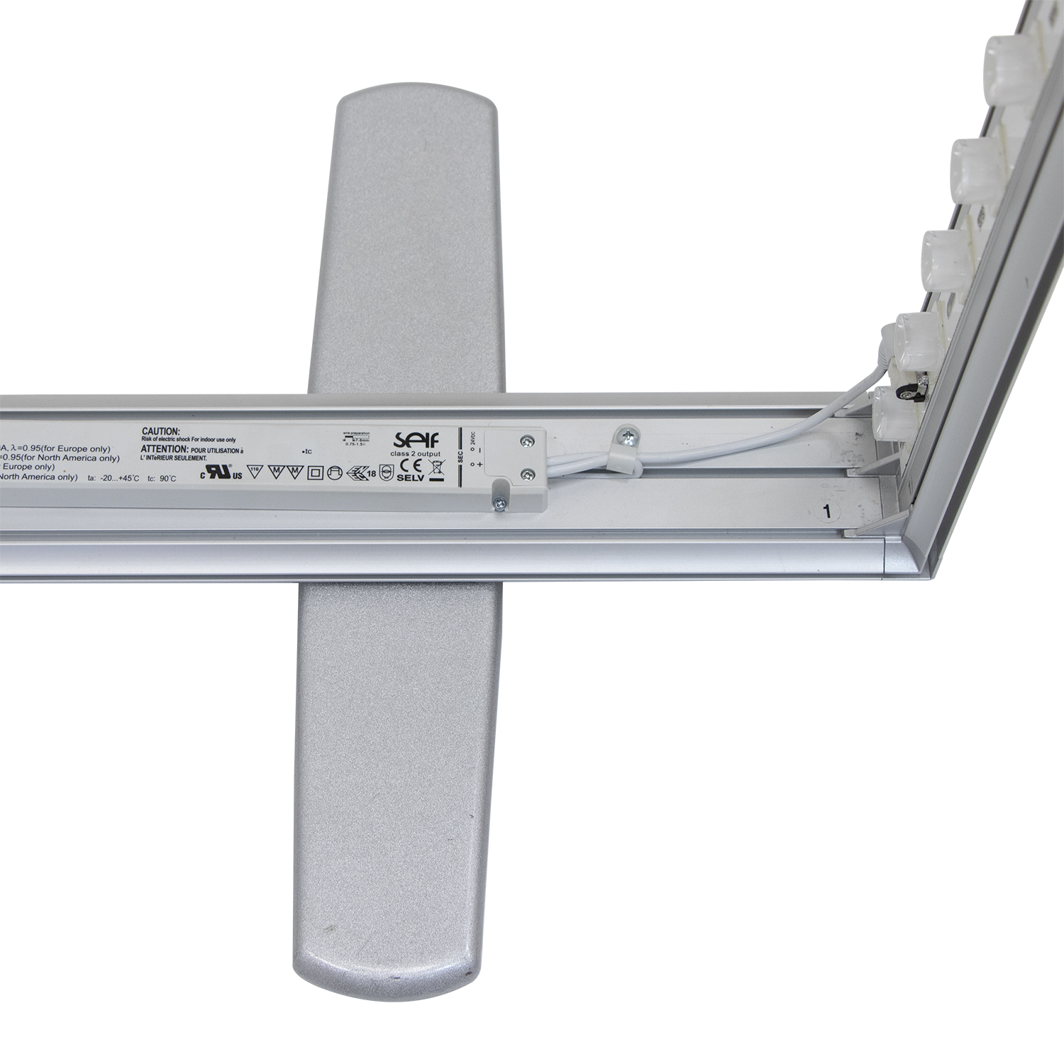 3' x 6.5' Deluxe SEG Glo Floor Display Hardware 4