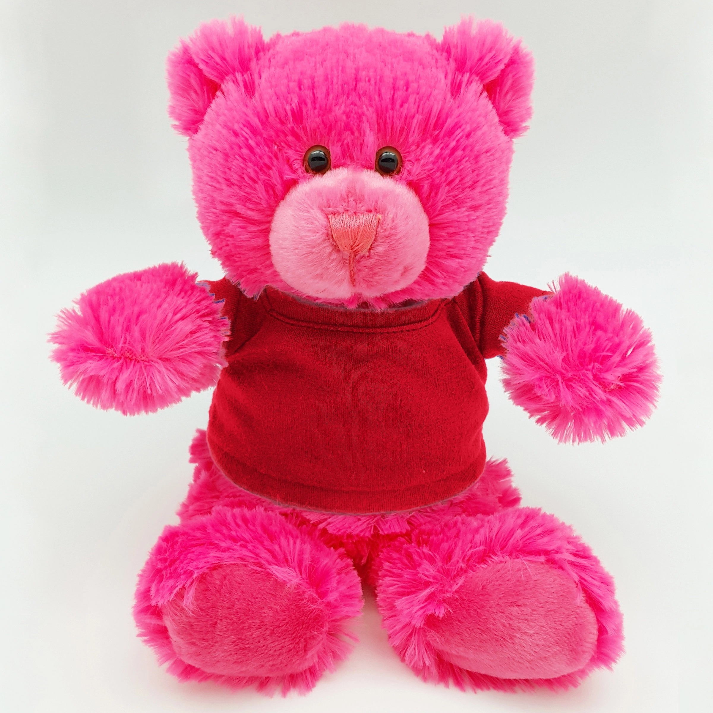 8" Bright Color Hot Pink Bear 19