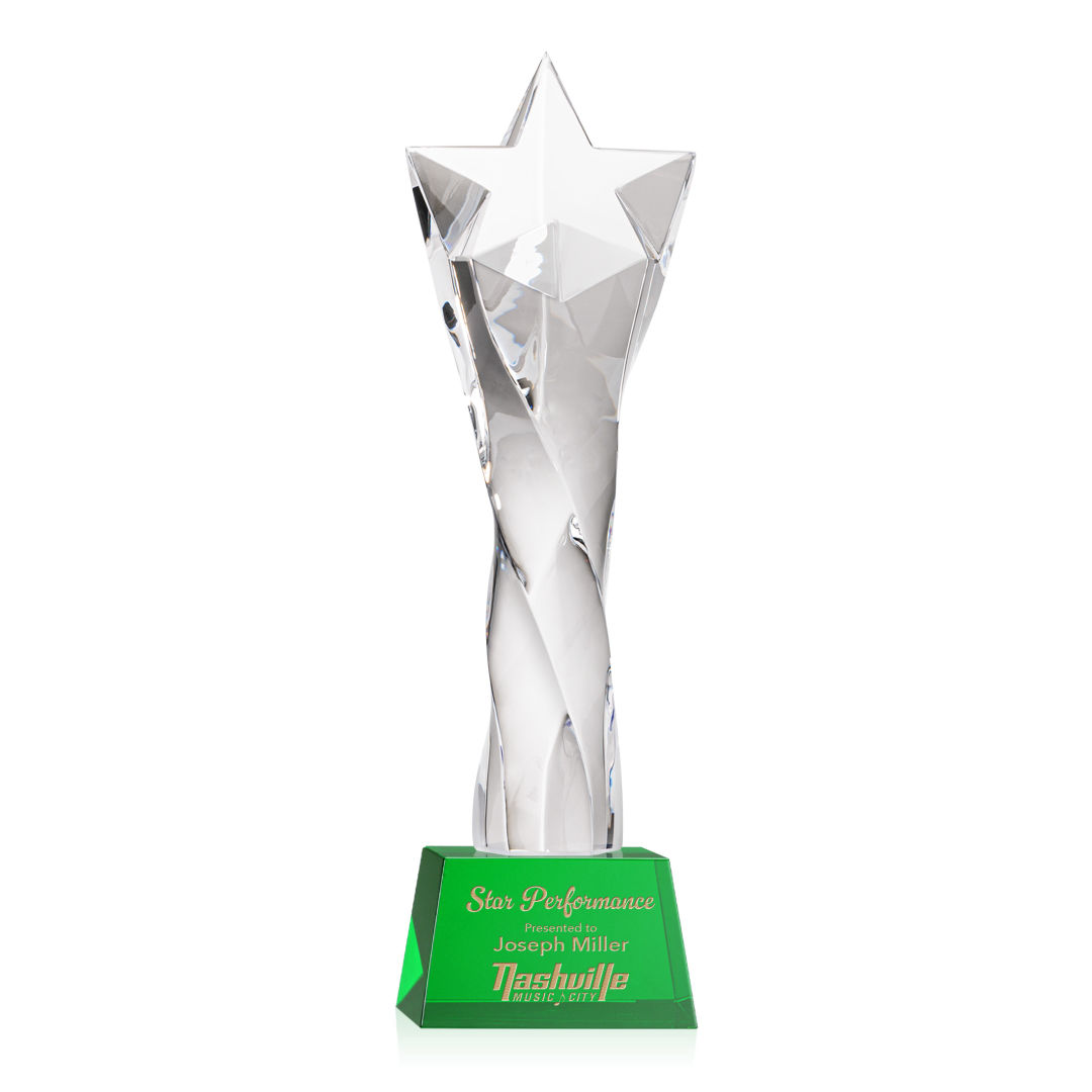Arlington Star Award on Robson Base - Green 8