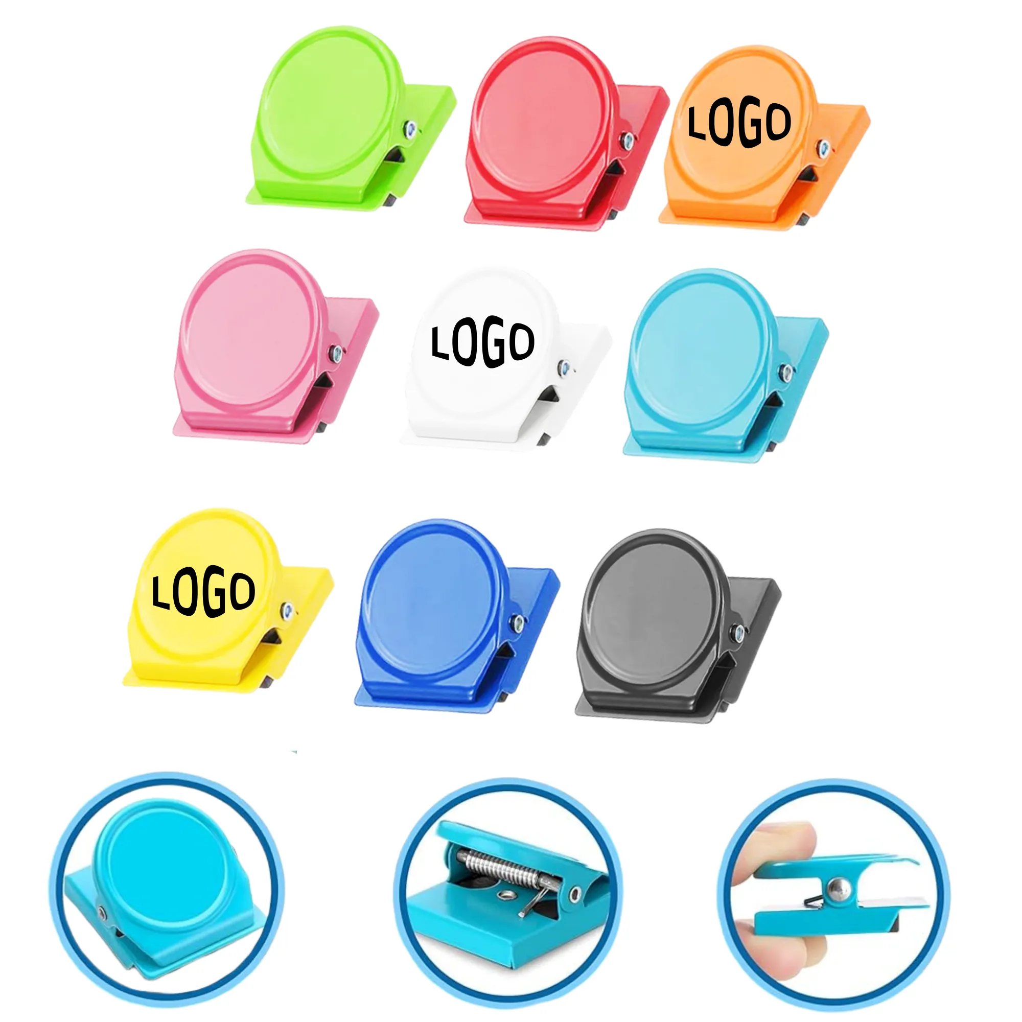 MOQ Colorful Magnet Clips for Refrigerator Whiteboard Locker 7