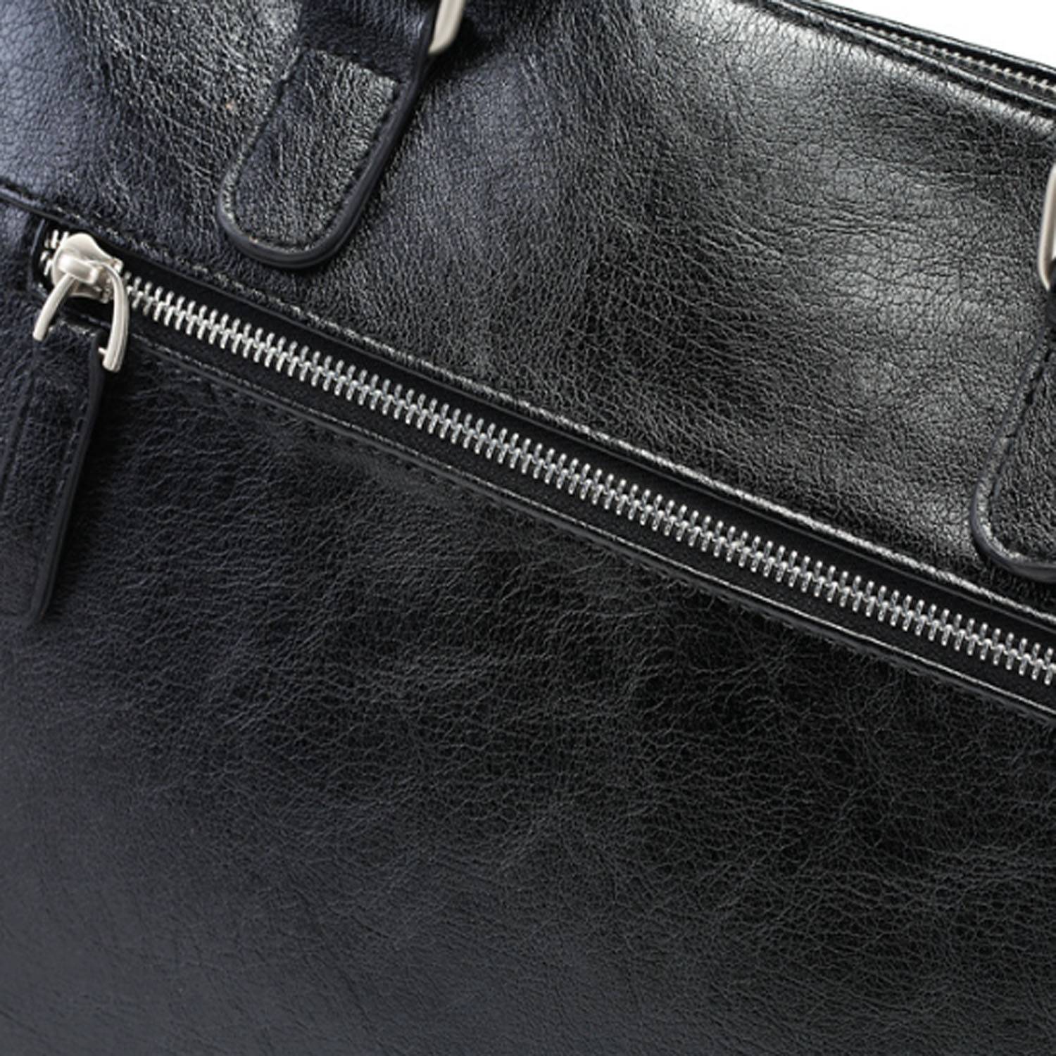 Large Capacity PU Leather Business Tote Bag Detachable Strap 7