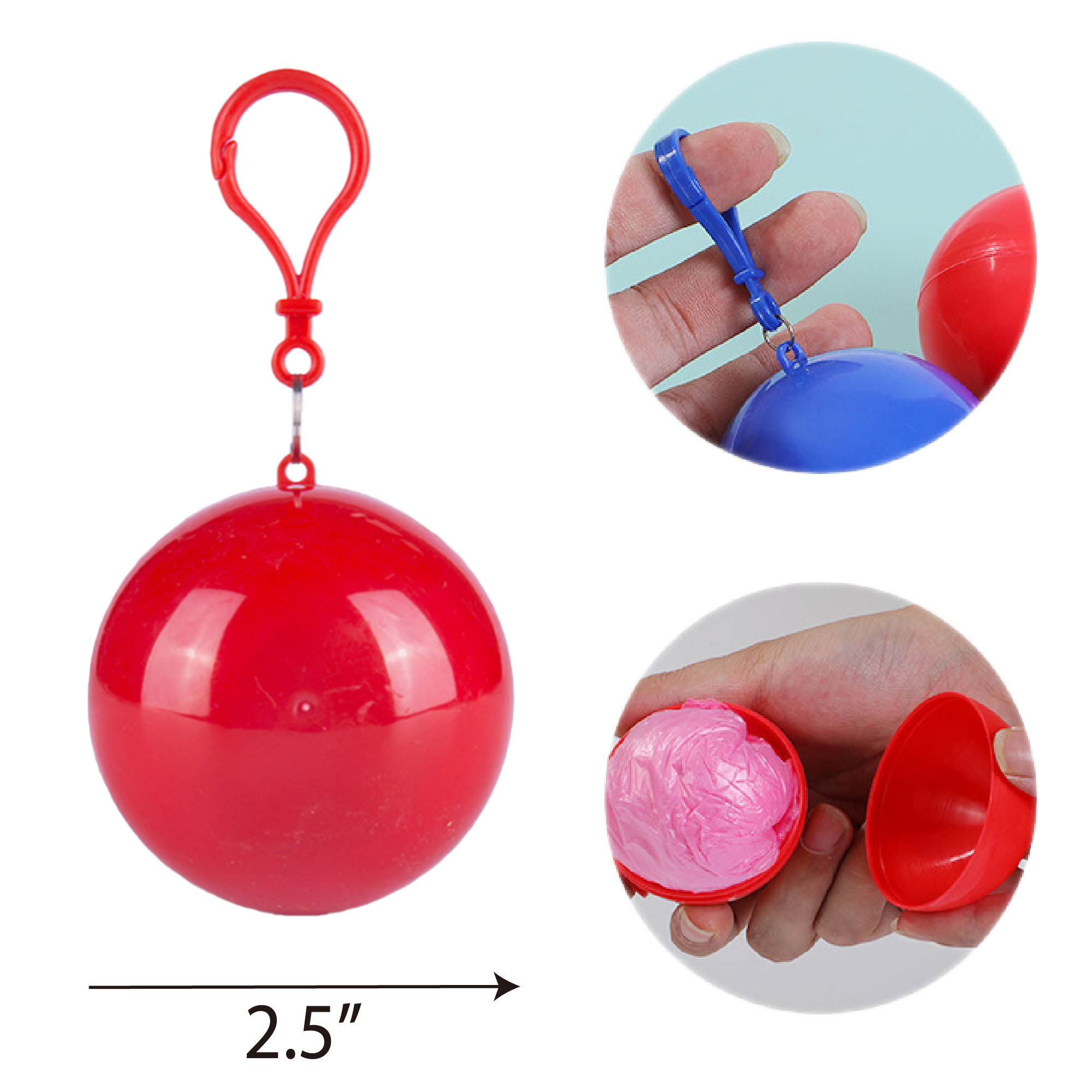 Portable Disposable Rain Poncho Ball 2