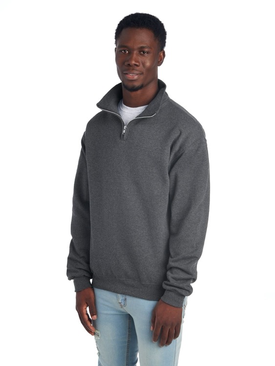 JERZEES NuBlend® Unisex Quarter-Zip Cadet Collar Sweatshirt, custom hoodie or sweatshirt with logo imprint 45