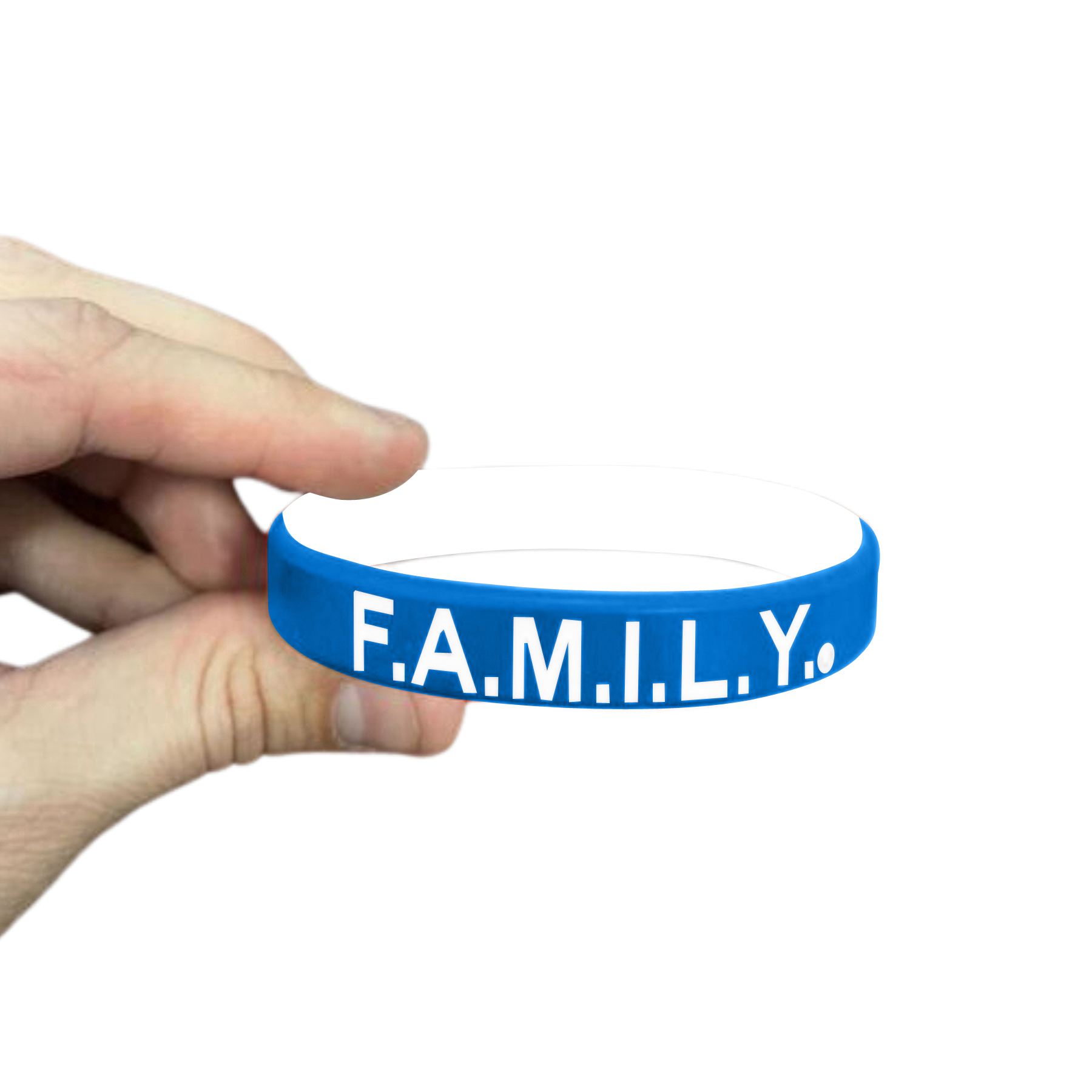 1/2" Rush Laser Debossed Silicone Wristbands 2 ply 2