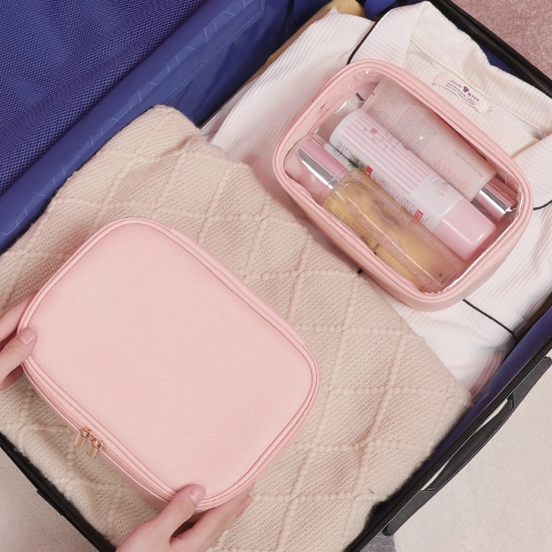 2 in 1 Custom Travel Toiletry Bag Makeup Cosmetic Organizer 5