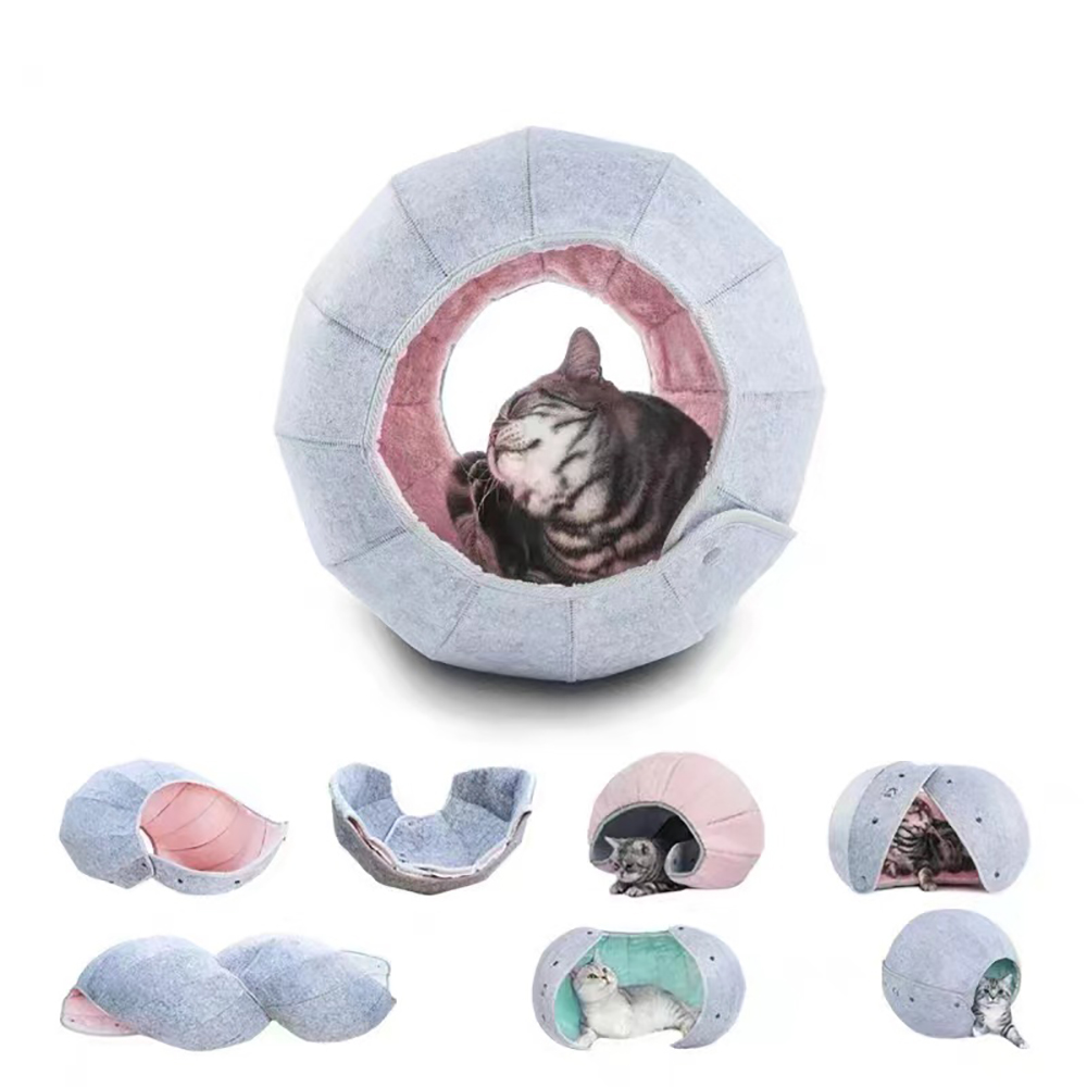 Foldable Pet Bed Cat House 2