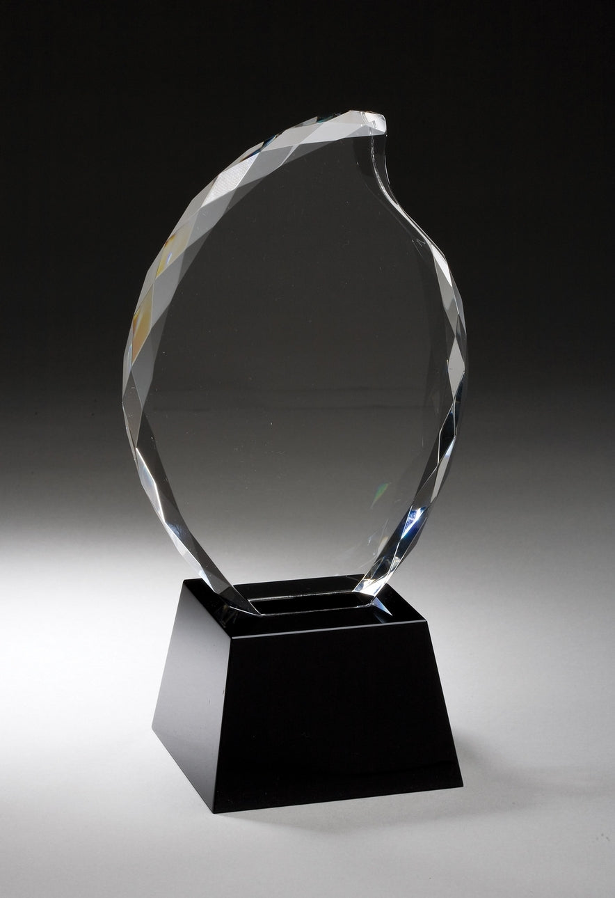 Thick Faceted Flame On Black Base 2