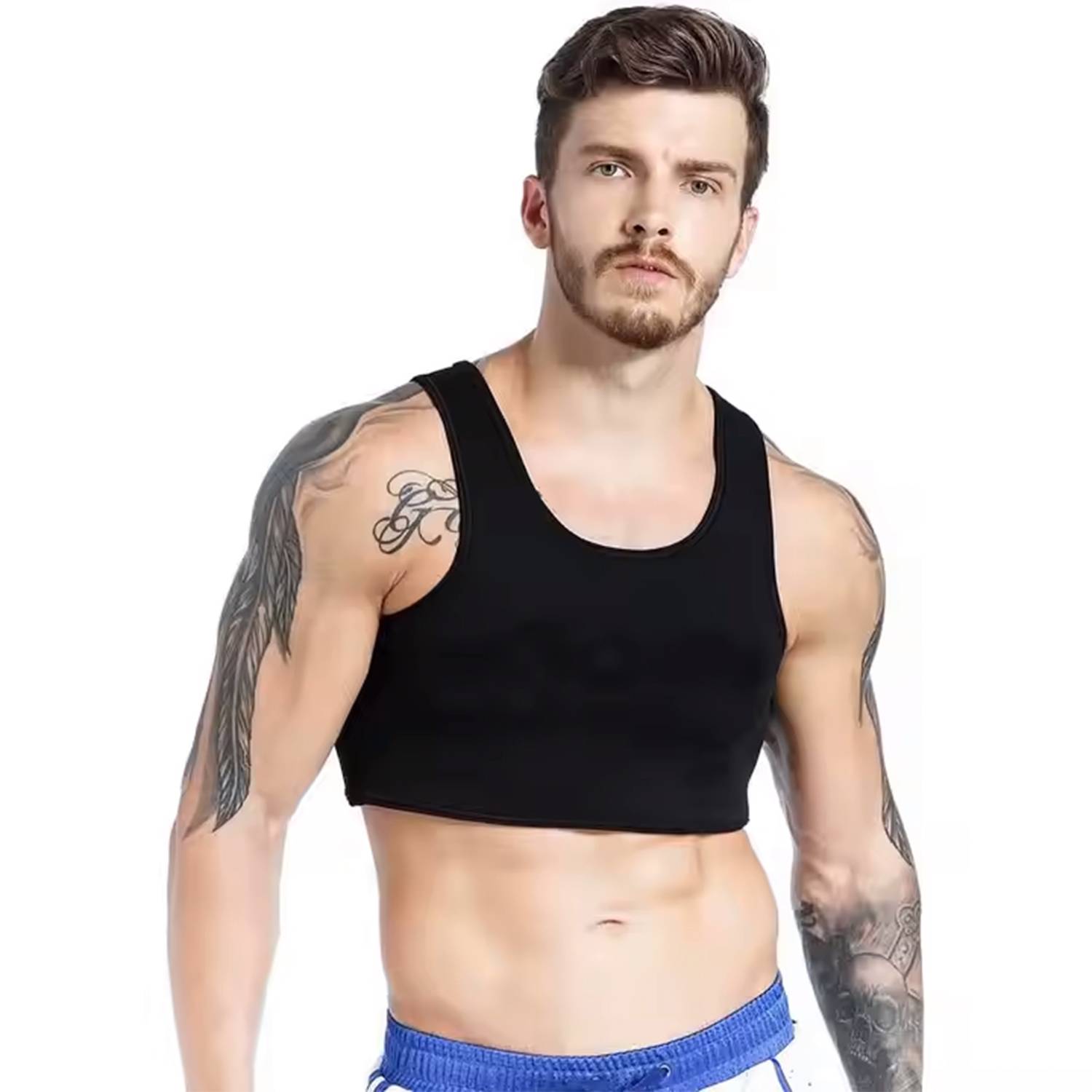 Men's Sleeveless Neoprene Tank Top – Workout & Casual Wear 1