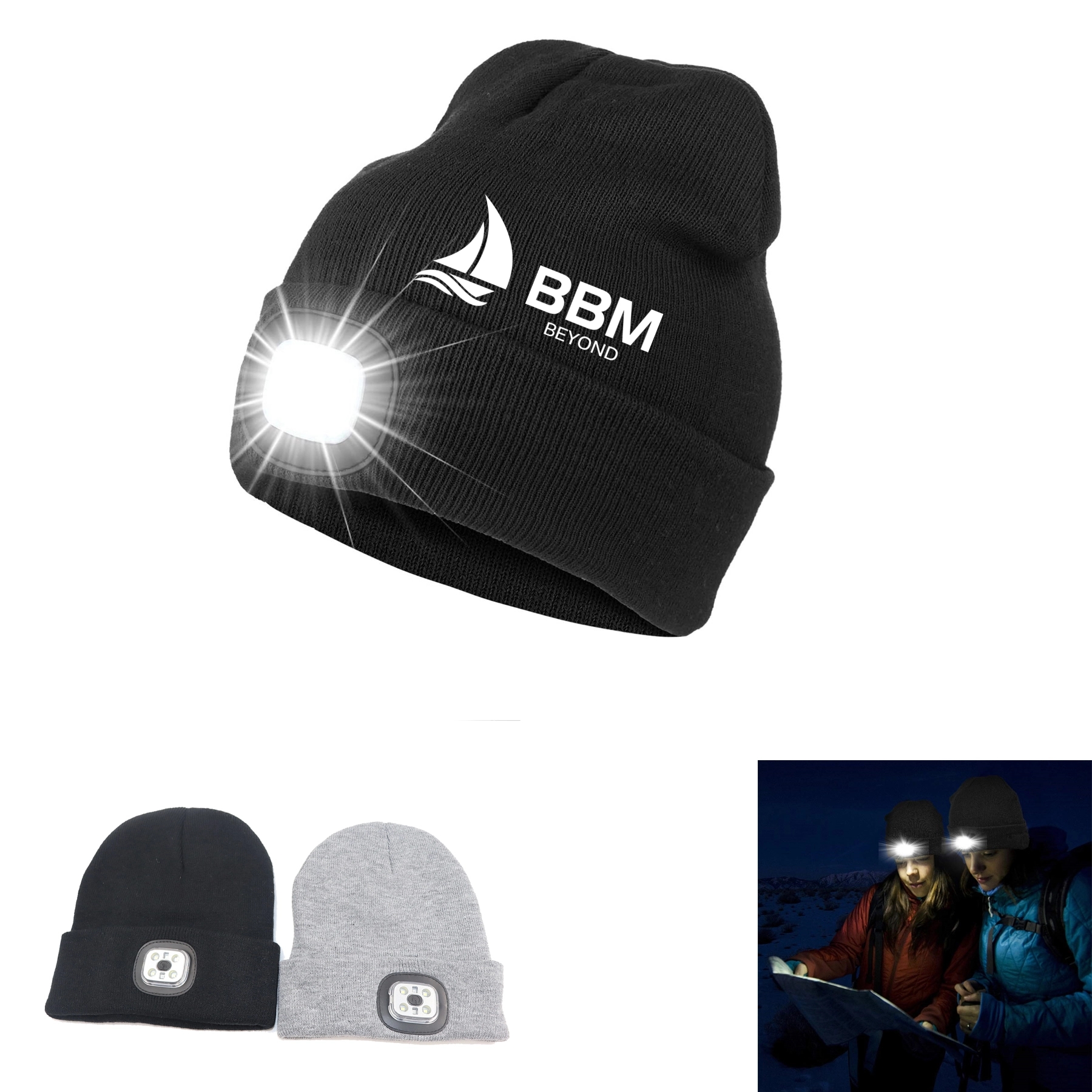 LED Warm Knitted Beanie w/ Light 3