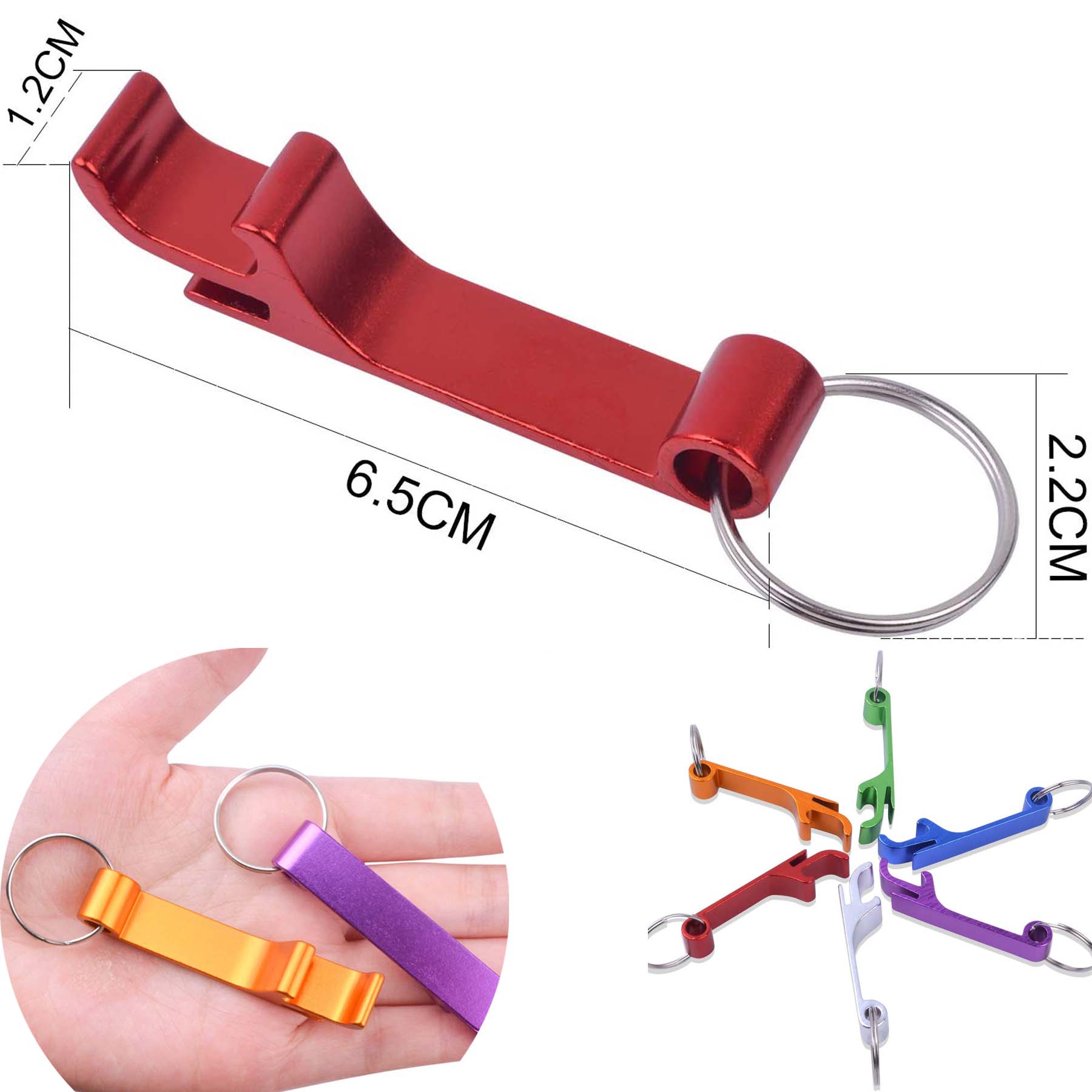 Aluminum Beer Bottle Opener With Keychain 2