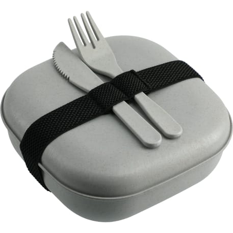 Wheat Straw Food Storage with Utensils 42