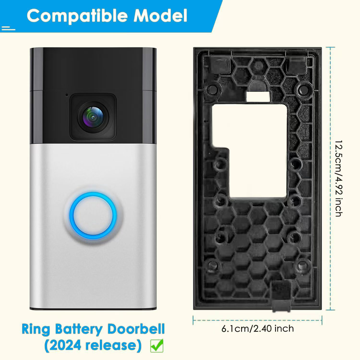 Anti-Theft Doorbell Bracket-No Drilling Required, Private 3