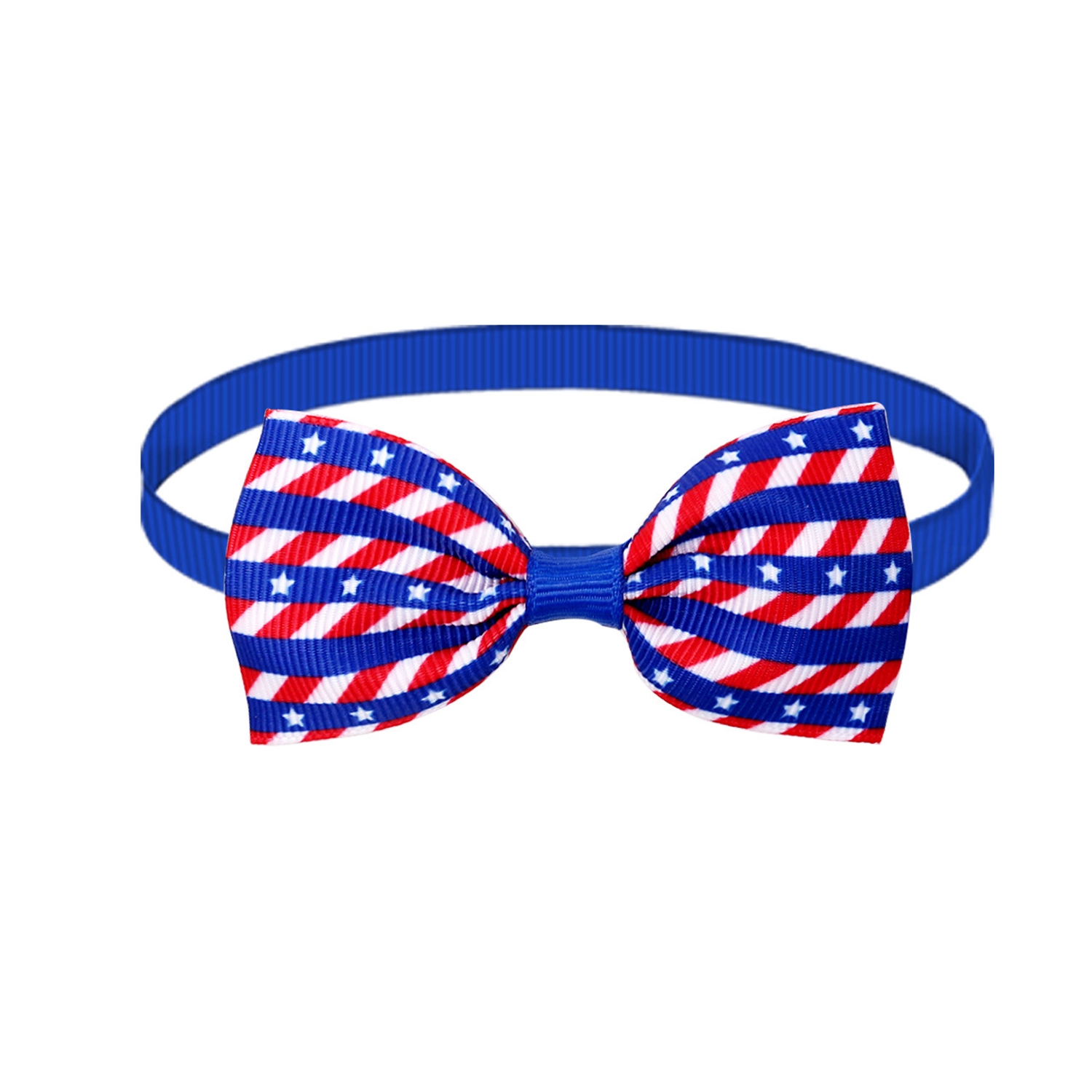 Adjustable Patriotic Ribbon Pet Bow Tie 7