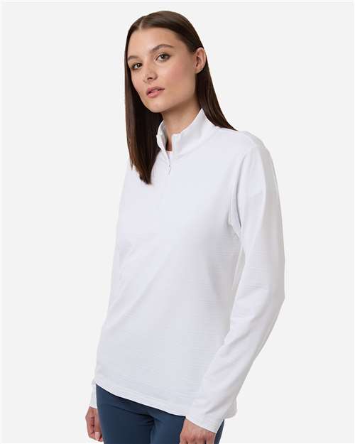 Women's Textured Stripe Quarter-Zip Pullover - A709 6