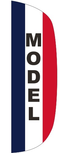 "MODEL" 3' x 10' Message Flutter Flag 1