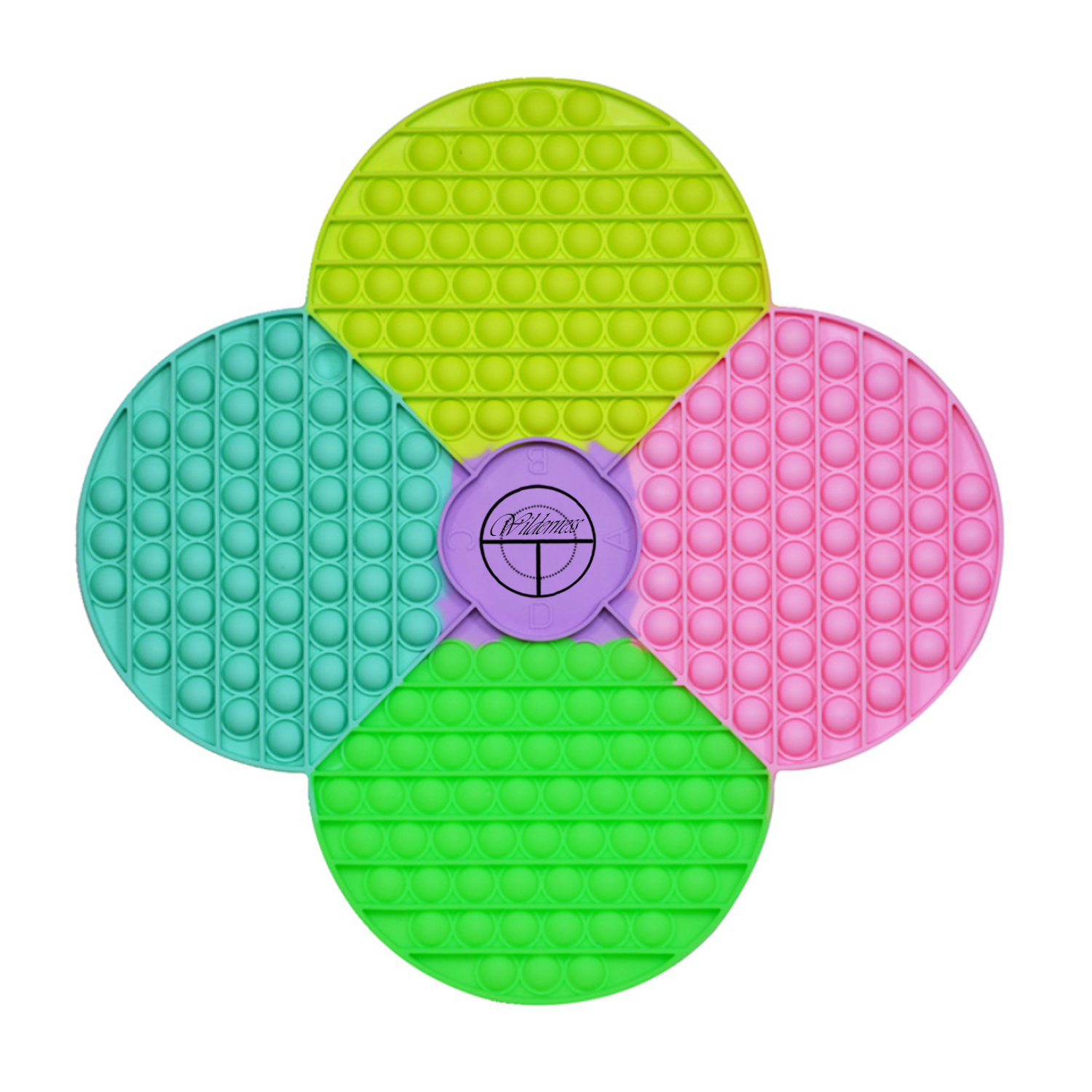 Flower Silicone Push Pop Bubble Chess Board with Dice 2