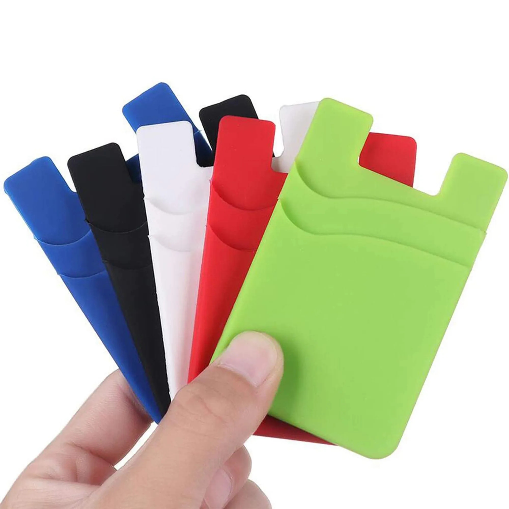 Silicone Credit Card Holder Sticker Phone Wallet 2