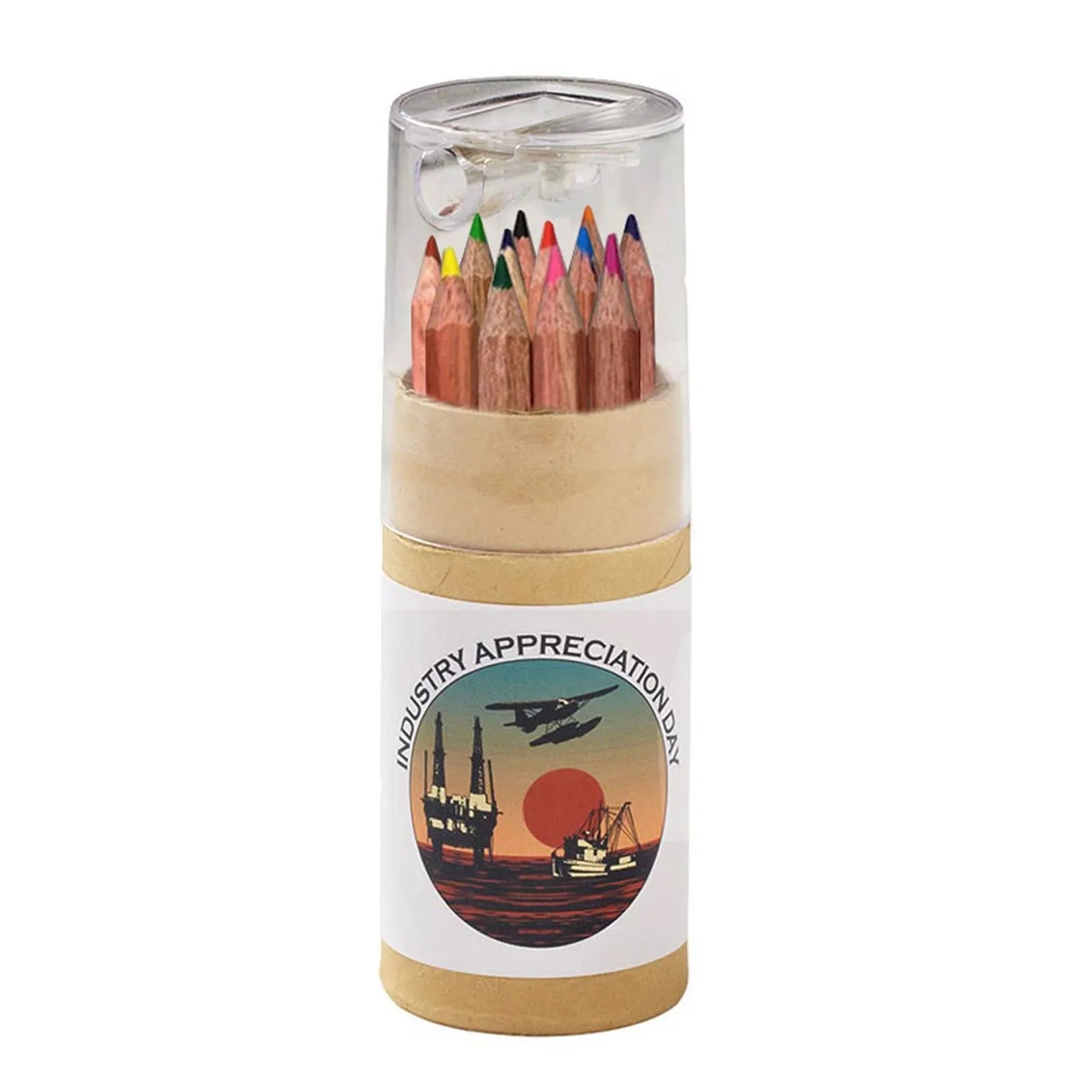 12 Colored Pencil Set in Tube w/Sharpener 6