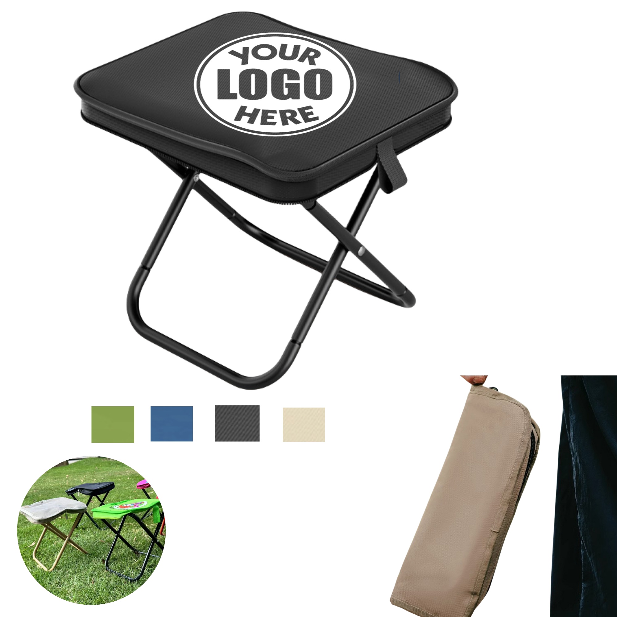 Portable Folding Stool with Carry Bag 3
