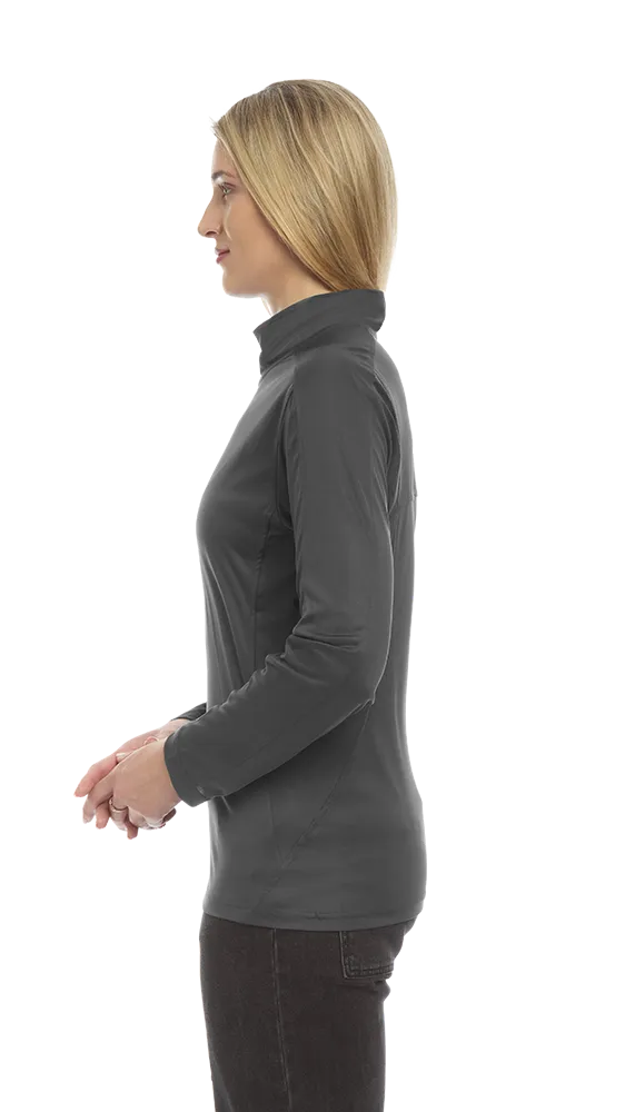 Ladies' Wicking L/S Solid Zip Pullover, custom hoodie or sweatshirt with logo imprint 30