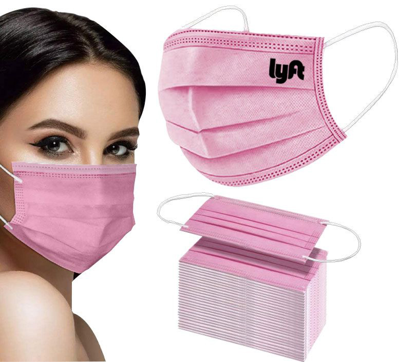 Disposable Masks In Red, Black, Pink, Gray, Blue - Printed 3