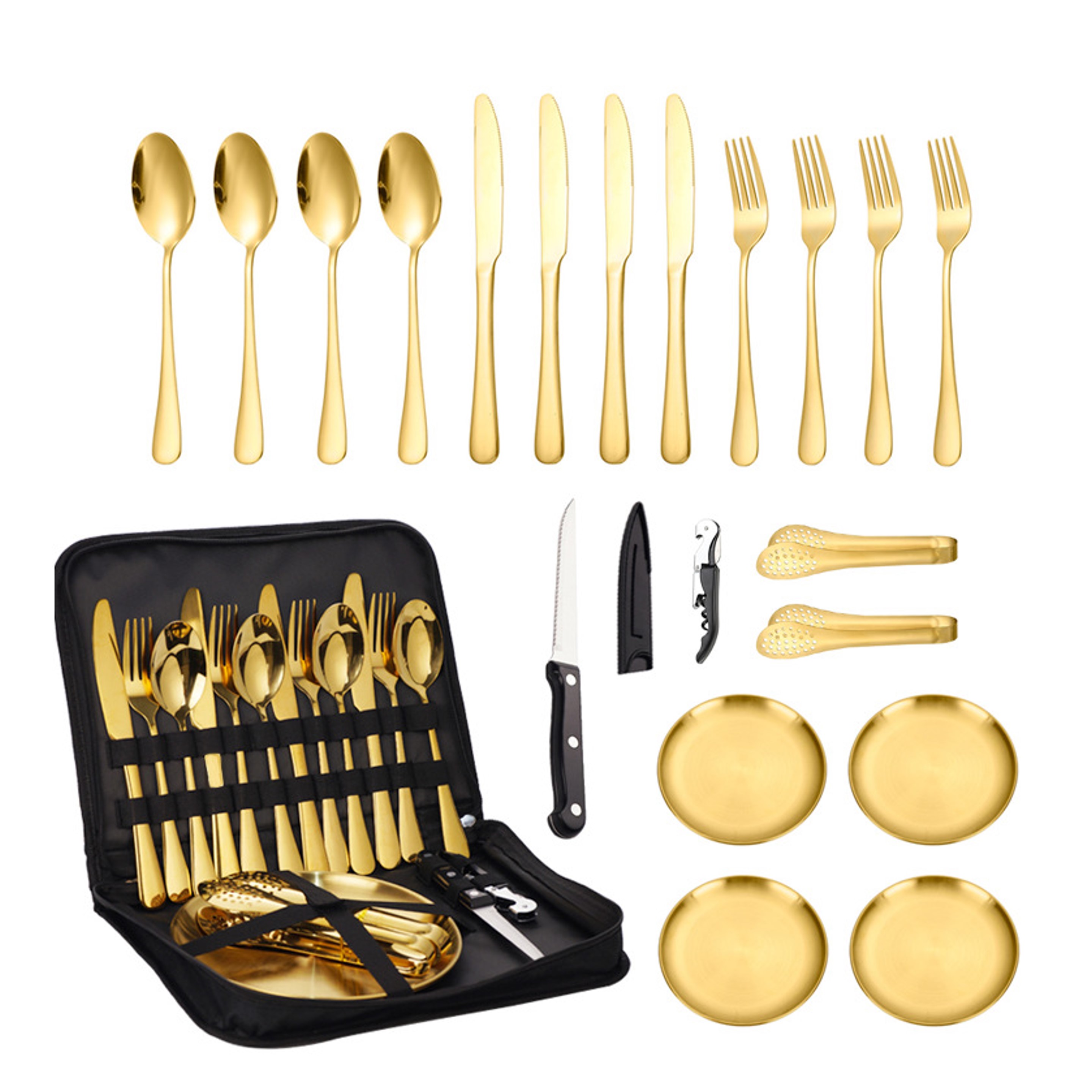 Portable Camping Cutlery Set for 4 Person (direct import) 4