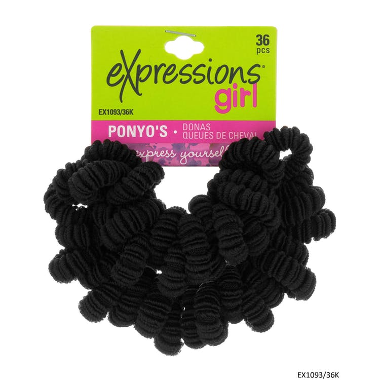 Ponytail Holders - Black 36 Pieces 2