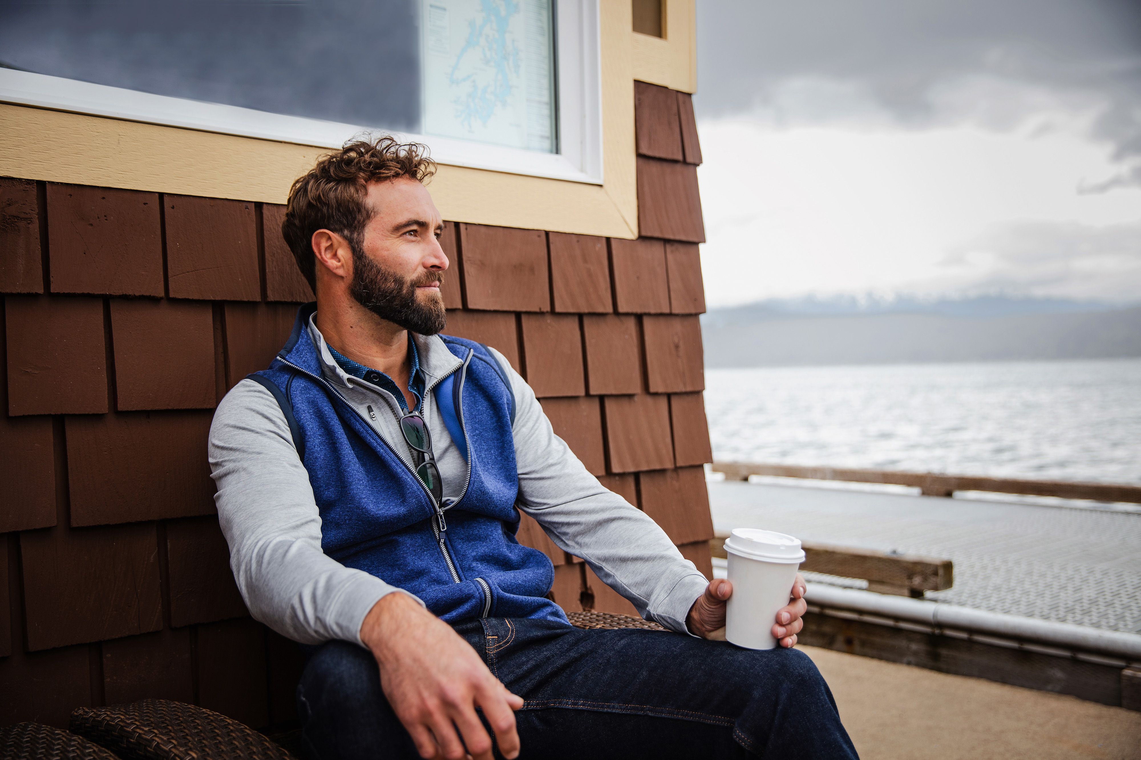 Cutter & Buck Mainsail Sweater-Knit Mens Full Zip Vest 37