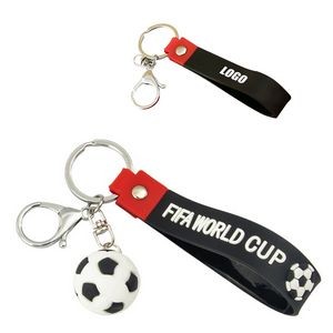 World Cup Football PVC Keychain With Key Ring Design 2
