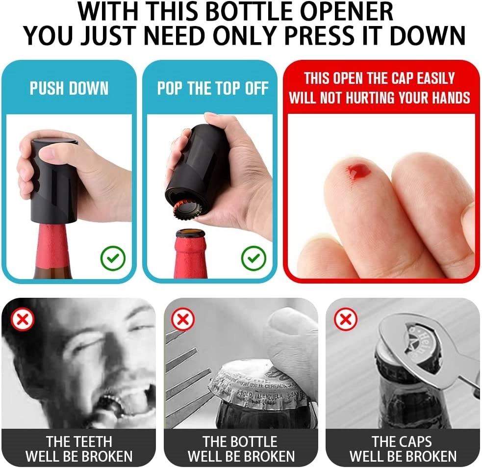 Custom Push Down-Pop Off Beer Bottle Opener 11