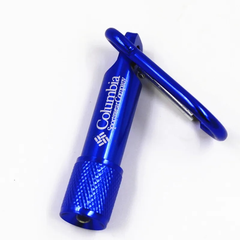 Mini Aluminum Flashlight with Carabiner 1