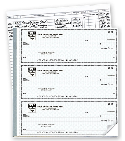 Executive desk book 3-on-a-page checks 1
