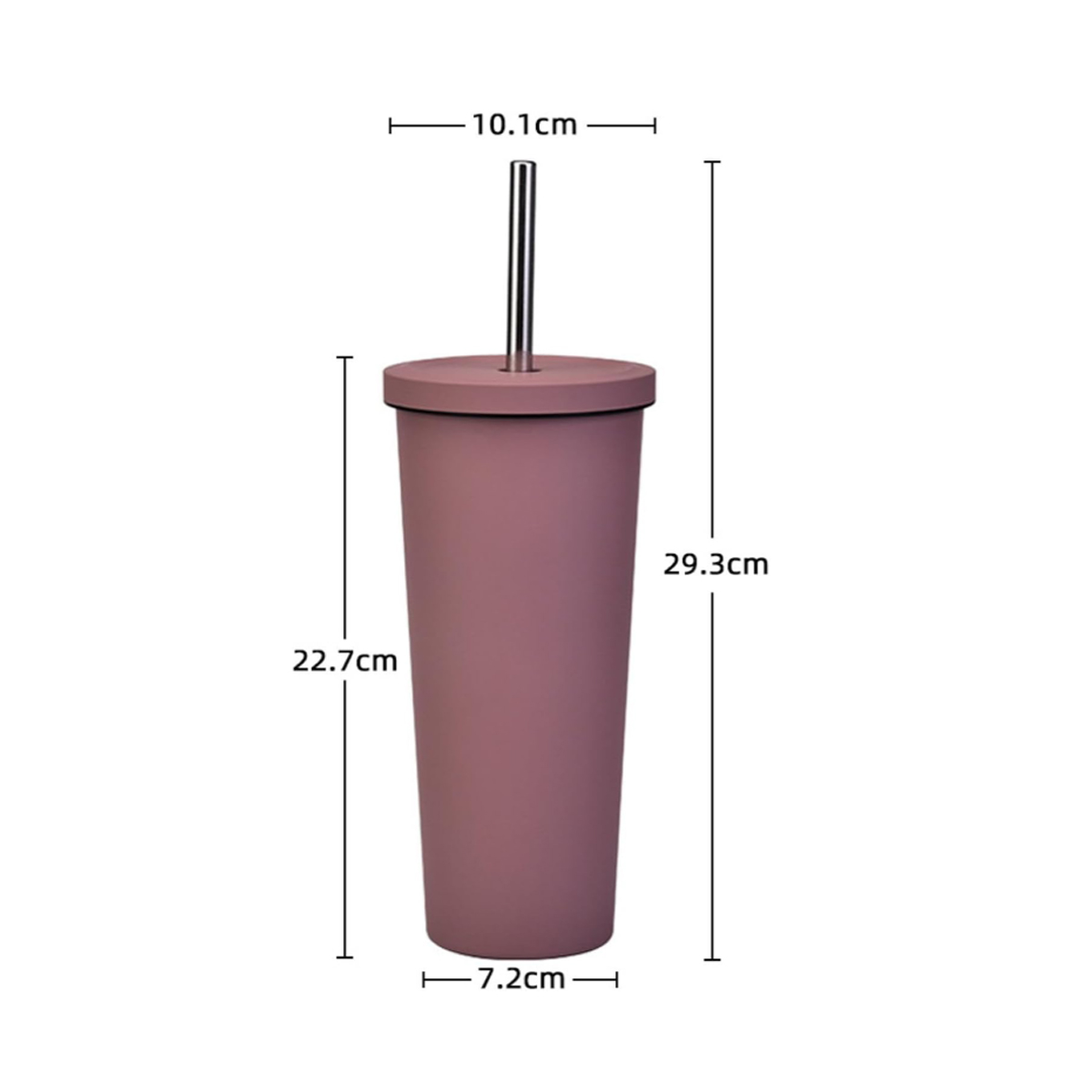 32Oz. Matte Stainless Steel Tumbler with Lid and Straw 4