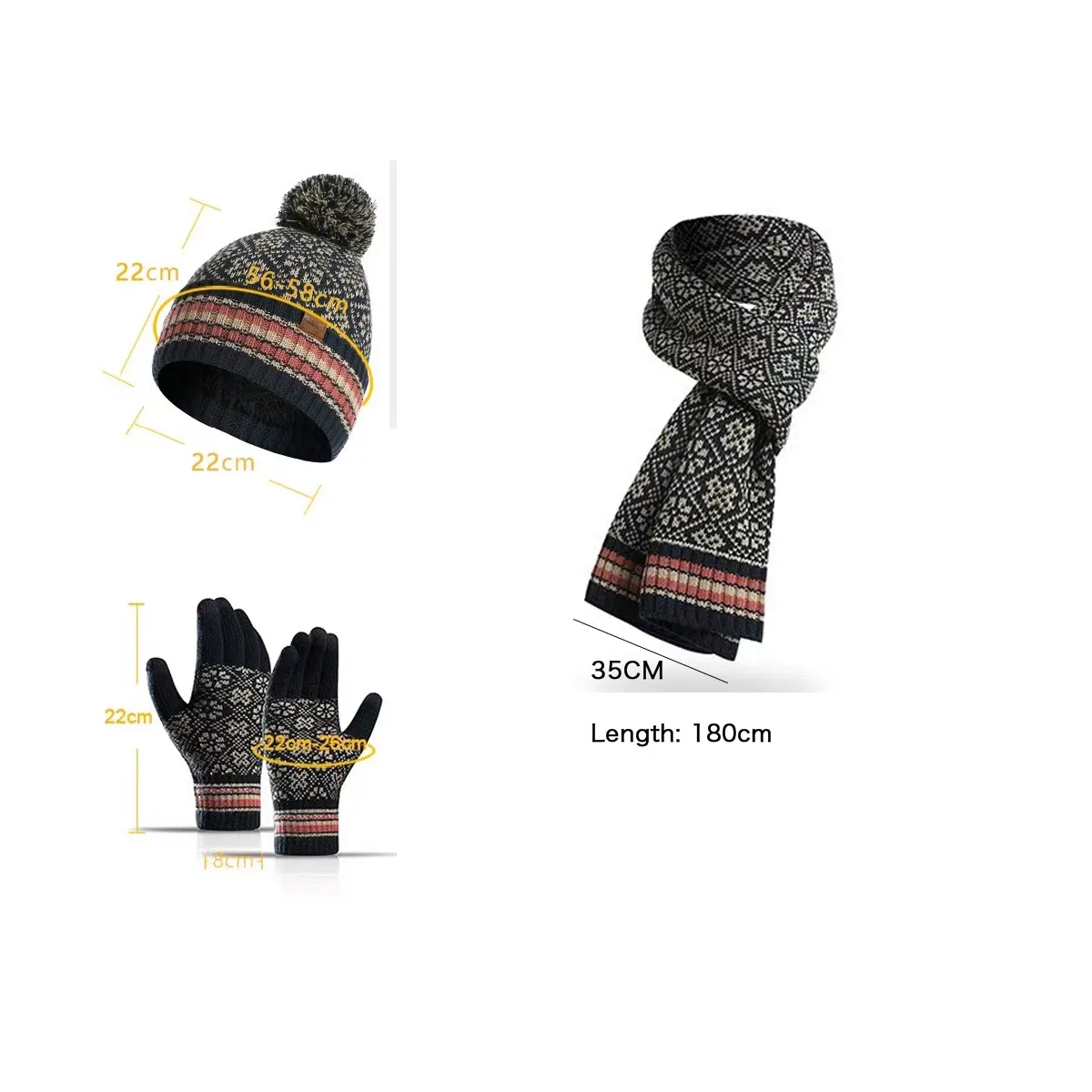 3-in-1 Knit Winter Warm Set 2