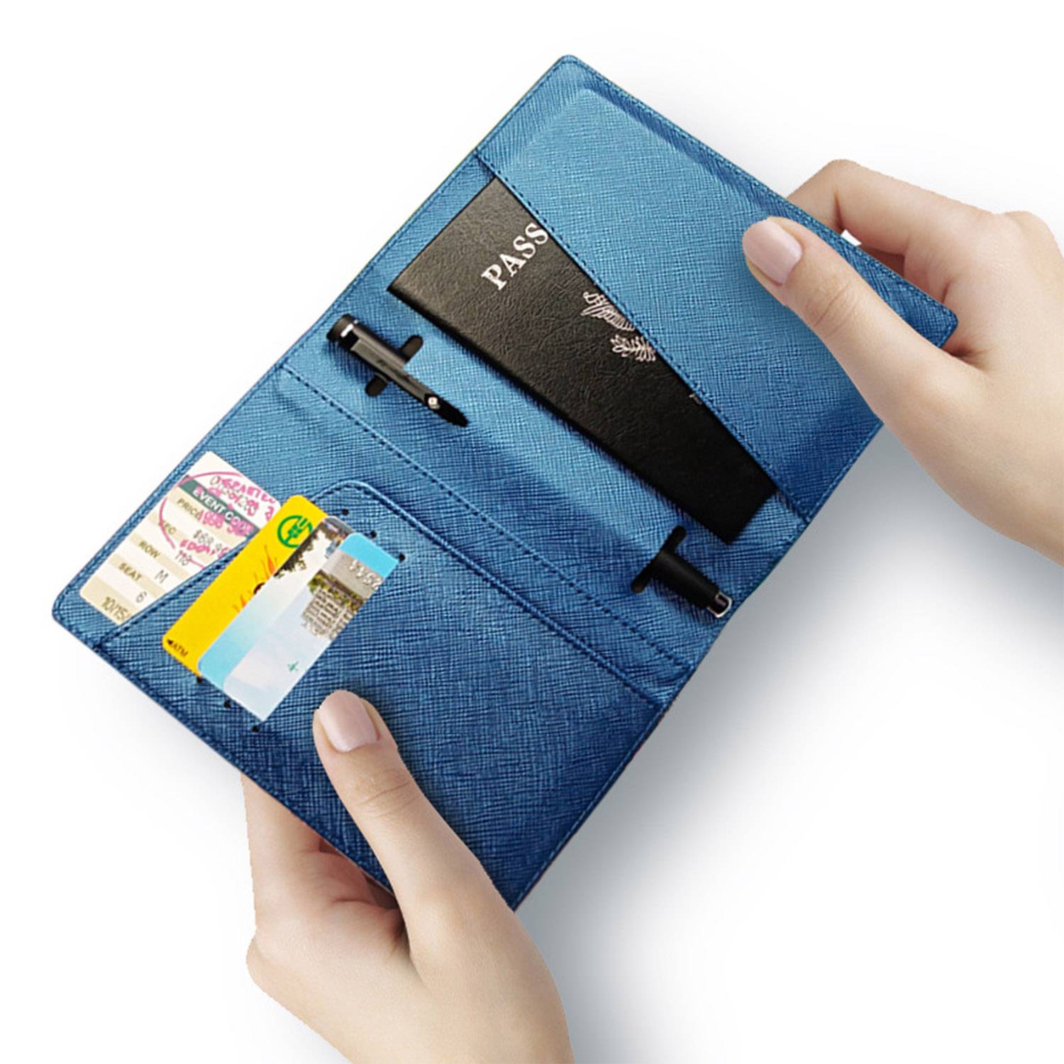 Multifunction Passport Cover W/ Pen Holder 6