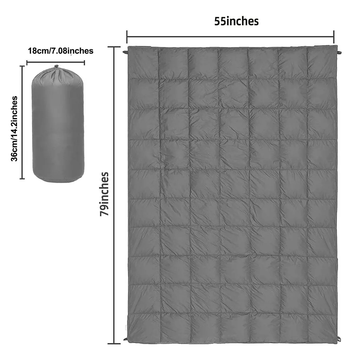 Branded Puffy Waterproof Camping Wearable Packable Blanket 8